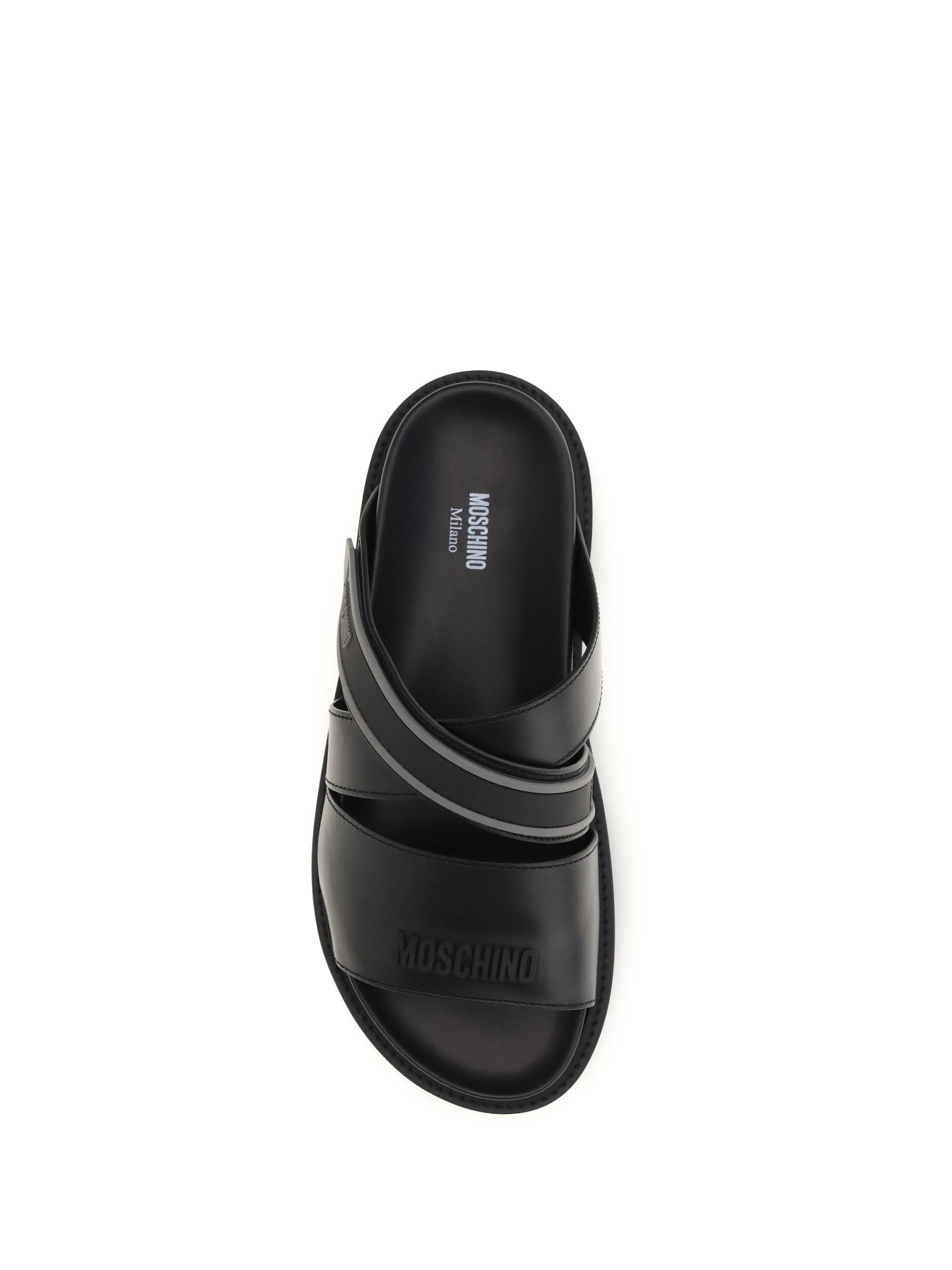 Moschino Flat leather Sandals Size US 7 / EU 40 - 4 Thumbnail