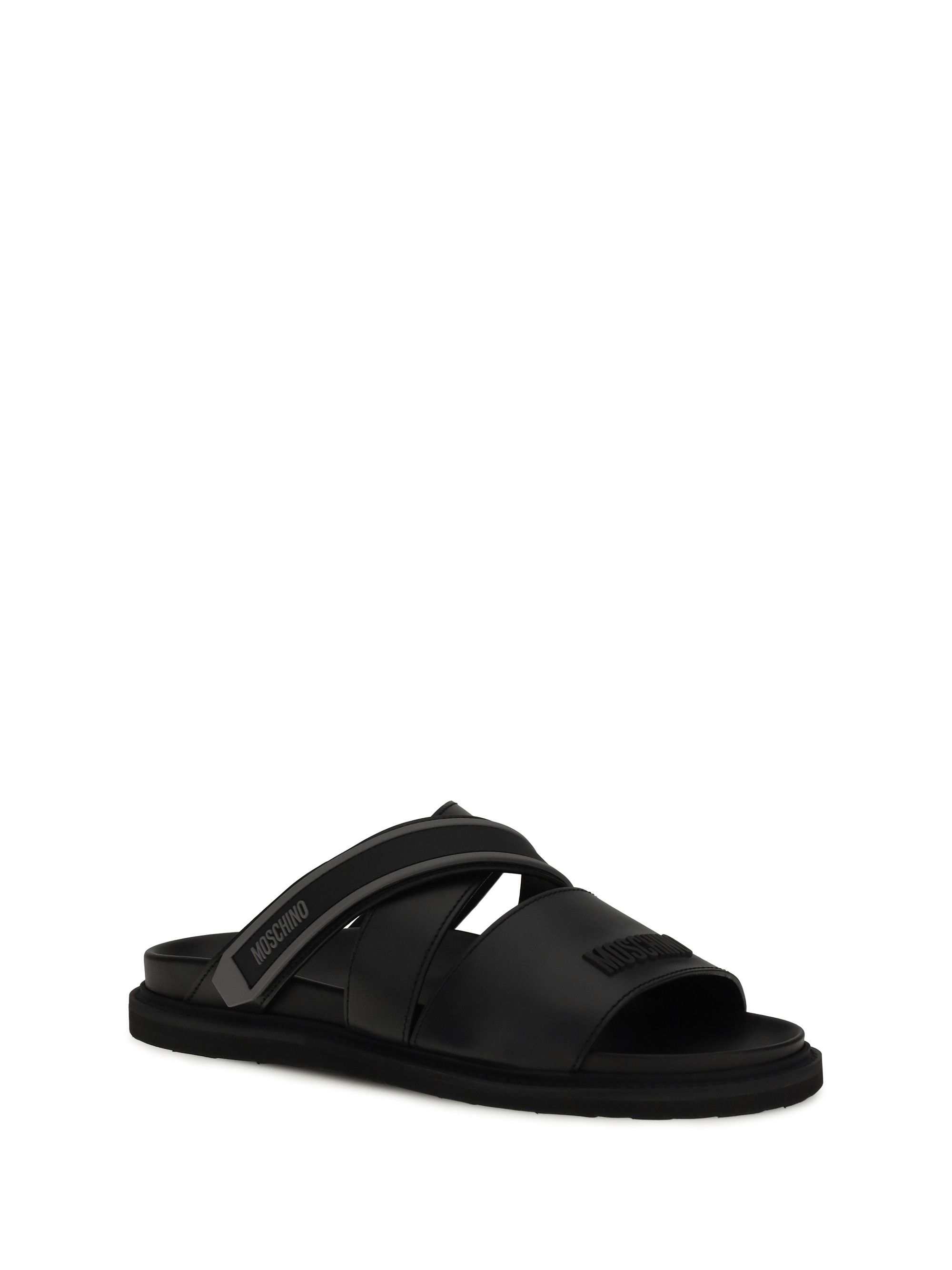 Moschino Flat leather Sandals Size US 7 / EU 40 - 2 Thumbnail