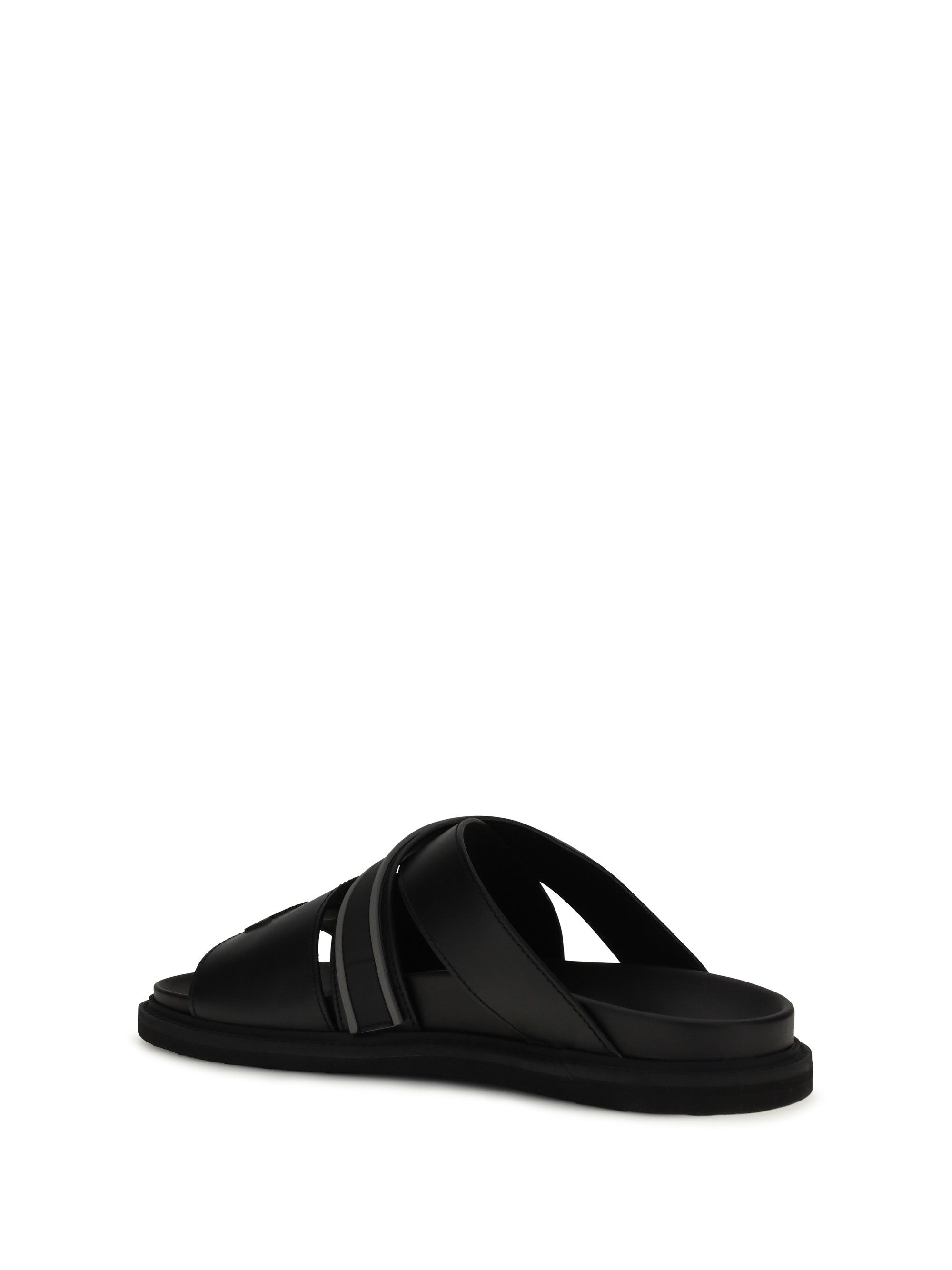Moschino Flat leather Sandals Size US 10 / EU 43 - 3 Thumbnail