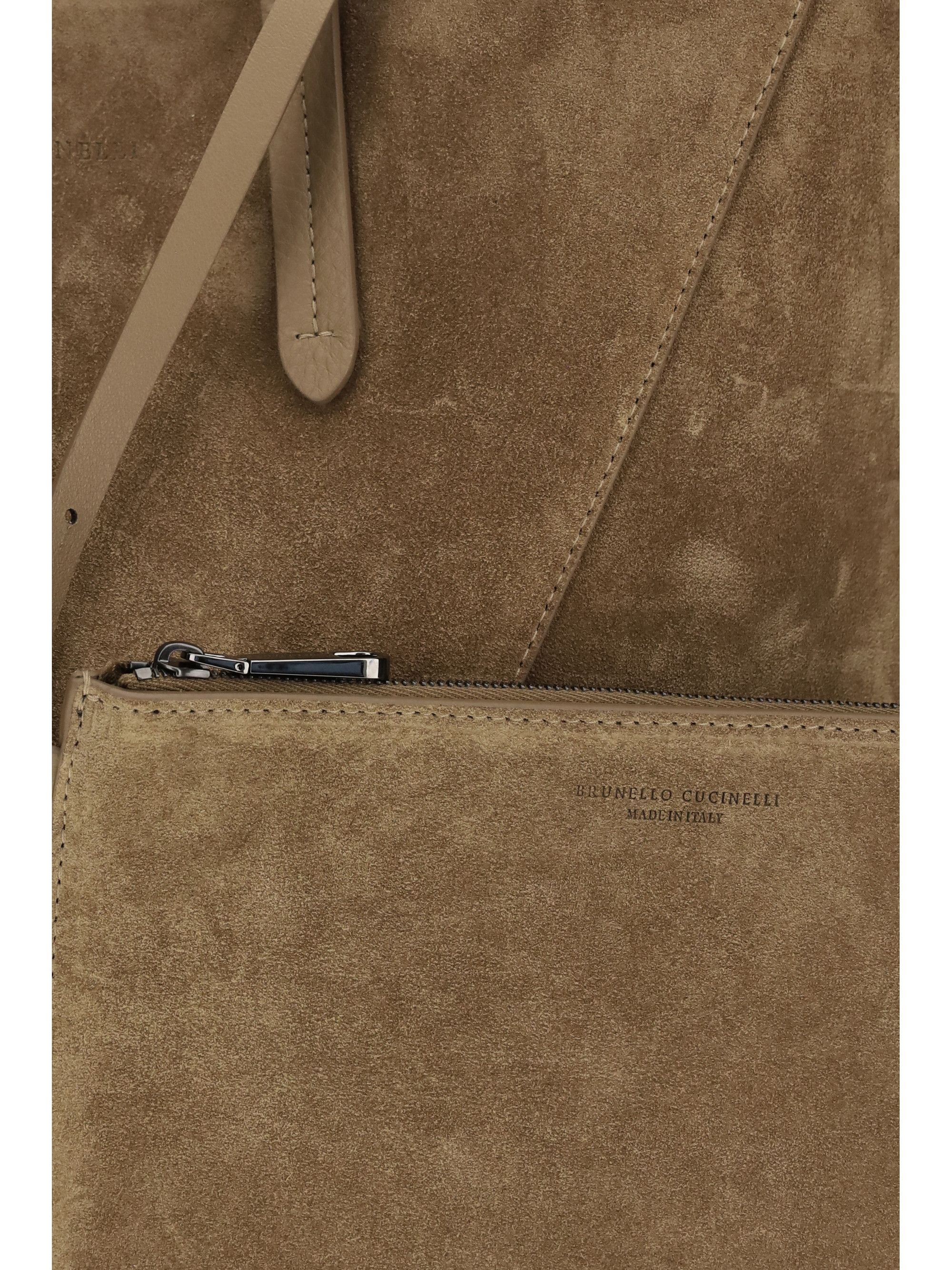 Brunello Cucinelli Suede BC Tote Bag Size ONE SIZE - 4 Thumbnail