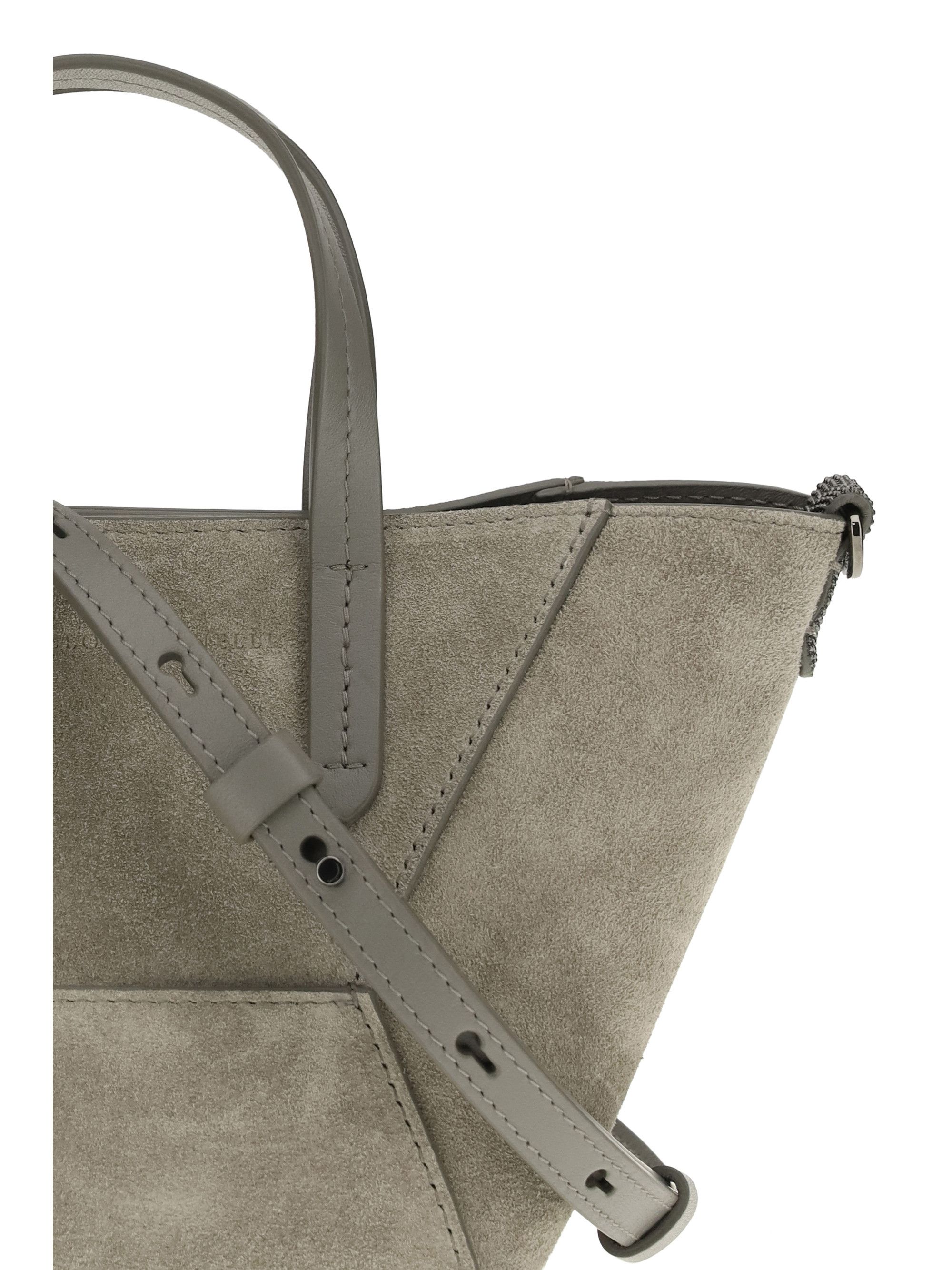 Brunello Cucinelli Suede Shoulder Bag Size ONE SIZE - 4 Thumbnail