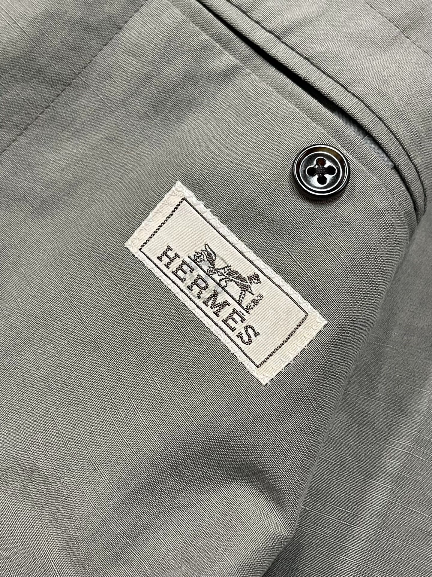 Hermes Hermes Linen Blend Lapel Single-Breasted Blazer Size US M / EU 48-50 / 2 - 5 Thumbnail