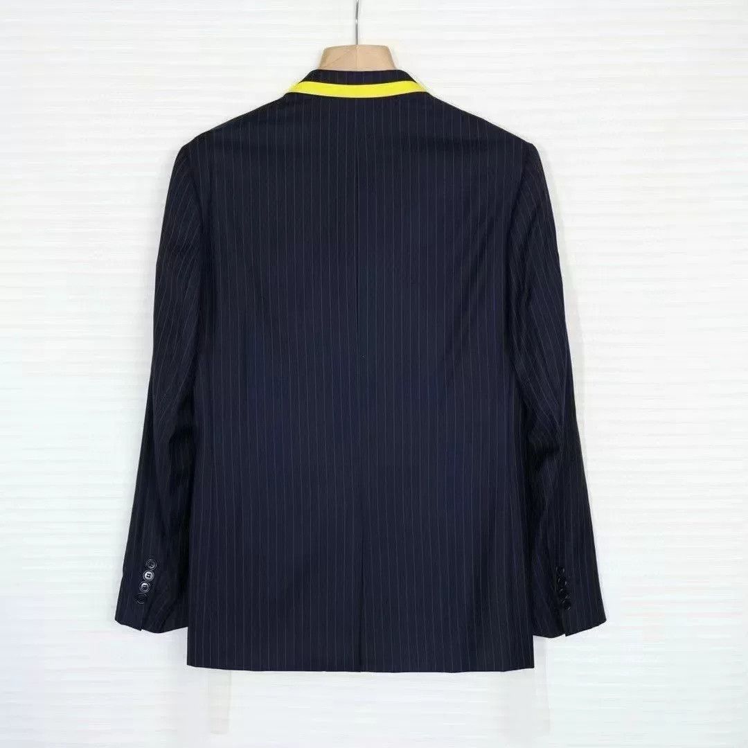 Dior DIOR Men's Dark Blue Striped Wool Blazer Size US M / EU 48-50 / 2 - 2 Thumbnail