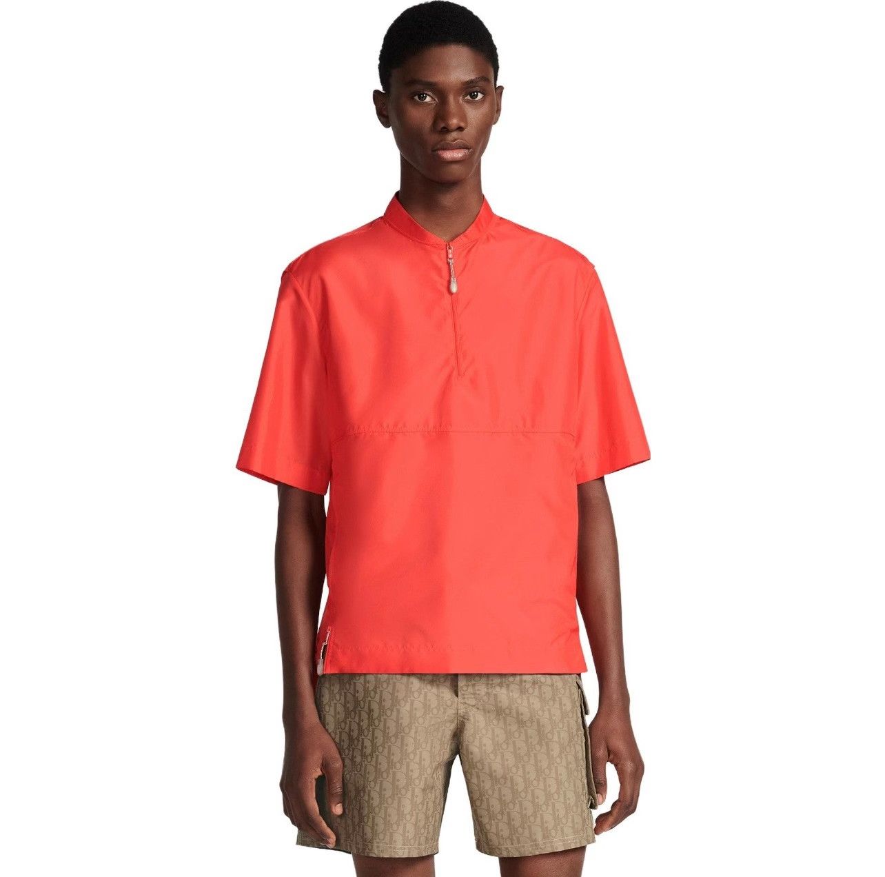 Dior Dior Men's Short-Sleeve Zip Stand Collar Shirt Size US XXS / EU 40 - 8 Thumbnail