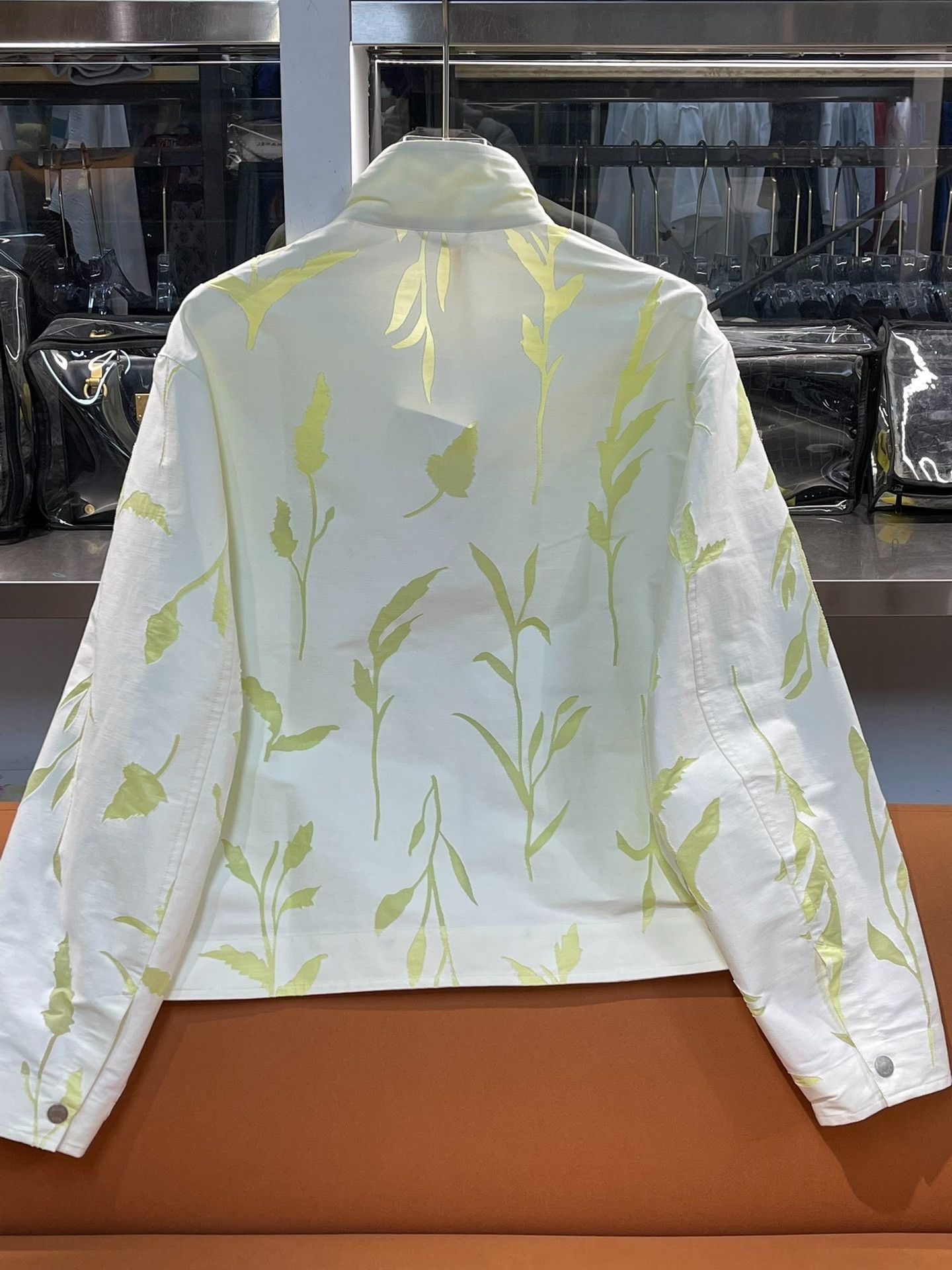 Hermes Hermes Men's White Green Plant Print Jacket Size US L / EU 52-54 / 3 - 2 Thumbnail