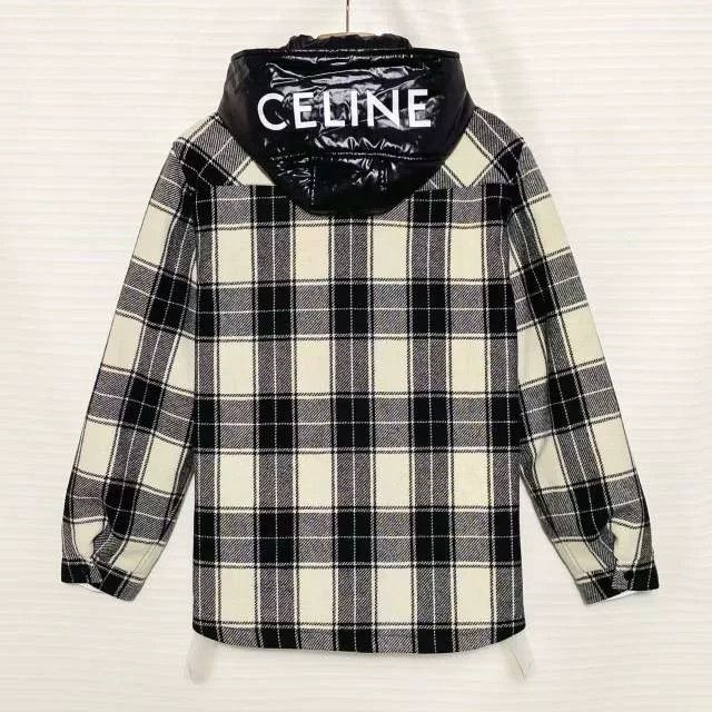 Celine CELINE Men's Classic Plaid Wool Hooded Jacket Size US M / EU 48-50 / 2 - 2 Thumbnail