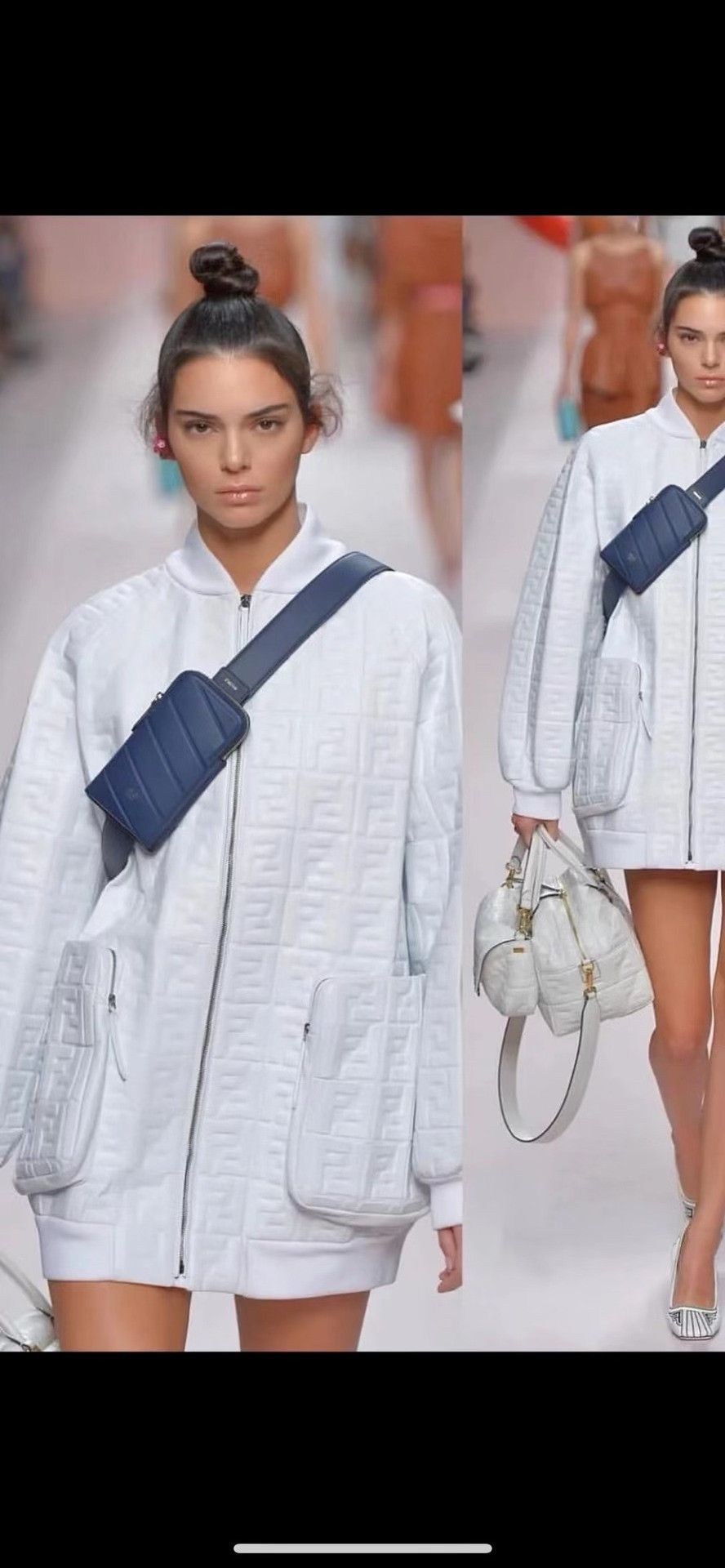Fendi Fendi Oversized Logo Embossed Runway Coat Size S / US 4 / IT 40 - 9 Thumbnail