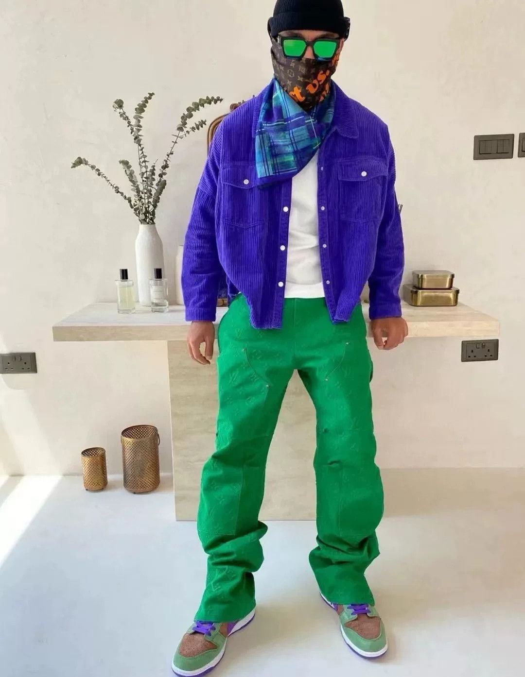 Louis Vuitton Louis Vuitton Runway Cargo Jeans Men's Green Size US 33 - 9 Thumbnail