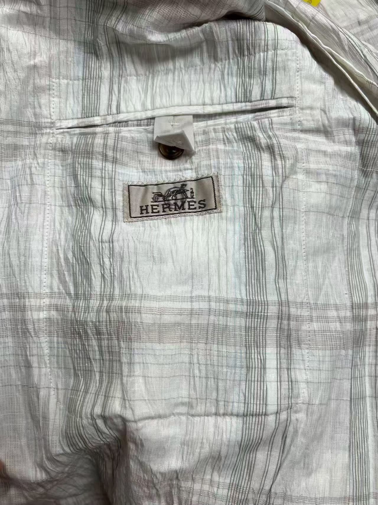 Hermes HERMES SS22 Carreaux Linen Check Blazer Size US S / EU 44-46 / 1 - 5 Thumbnail