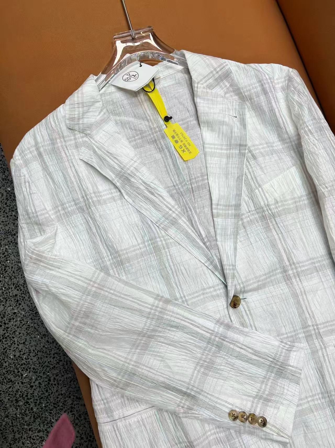 Hermes HERMES SS22 Carreaux Linen Check Blazer Size US S / EU 44-46 / 1 - 4 Thumbnail