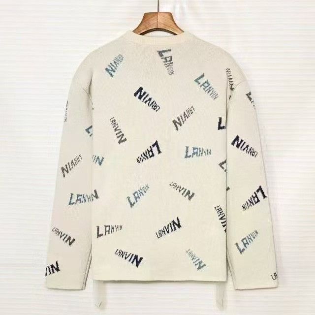 Lanvin Lanvin Men's Logo Print Cashmere Sweater Size US L / EU 52-54 / 3 - 2 Thumbnail