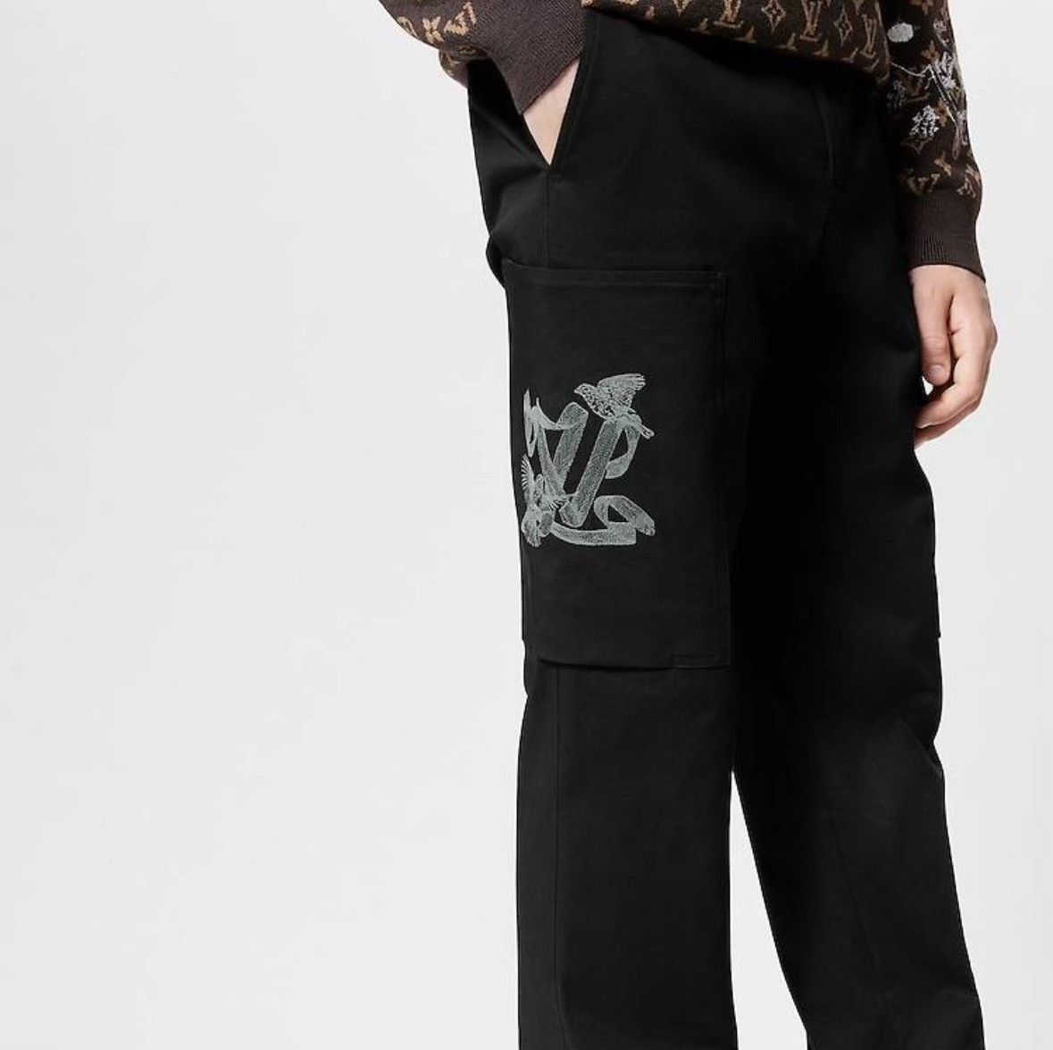Louis Vuitton Louis Vuitton FW23 Men's Black Cargo Pants Size US 28 / EU 44 - 6 Thumbnail
