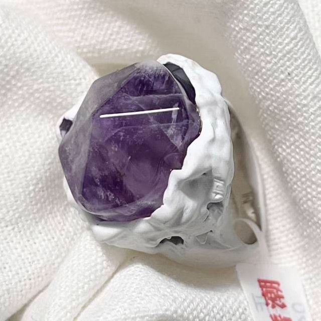 Dior Dior x Daniel Arsham Cracked Amethyst Ring Size ONE SIZE - 6 Thumbnail