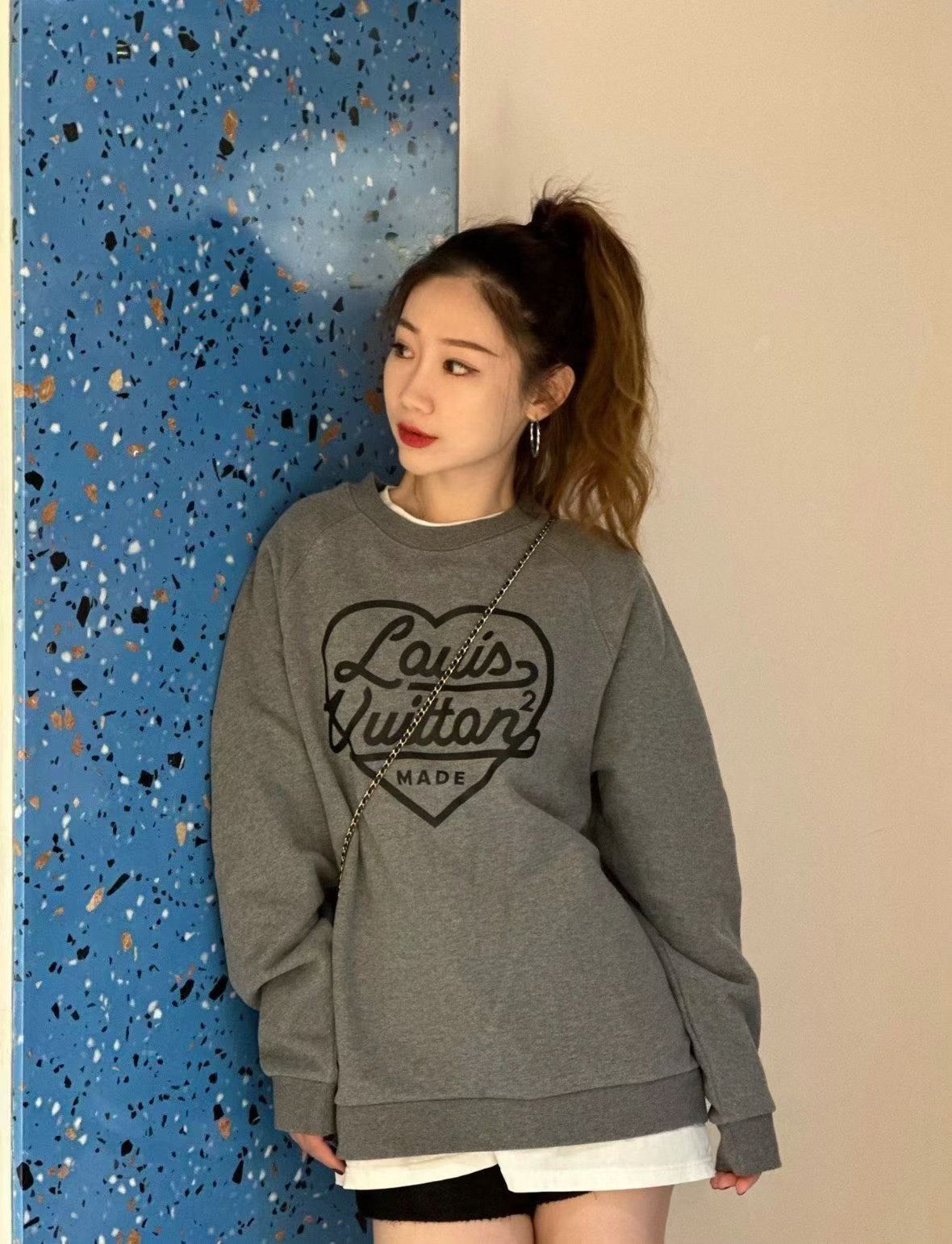Louis Vuitton LV x NIGO2 Heart Logo Sweatshirt Size US M / EU 48-50 / 2 - 9 Thumbnail