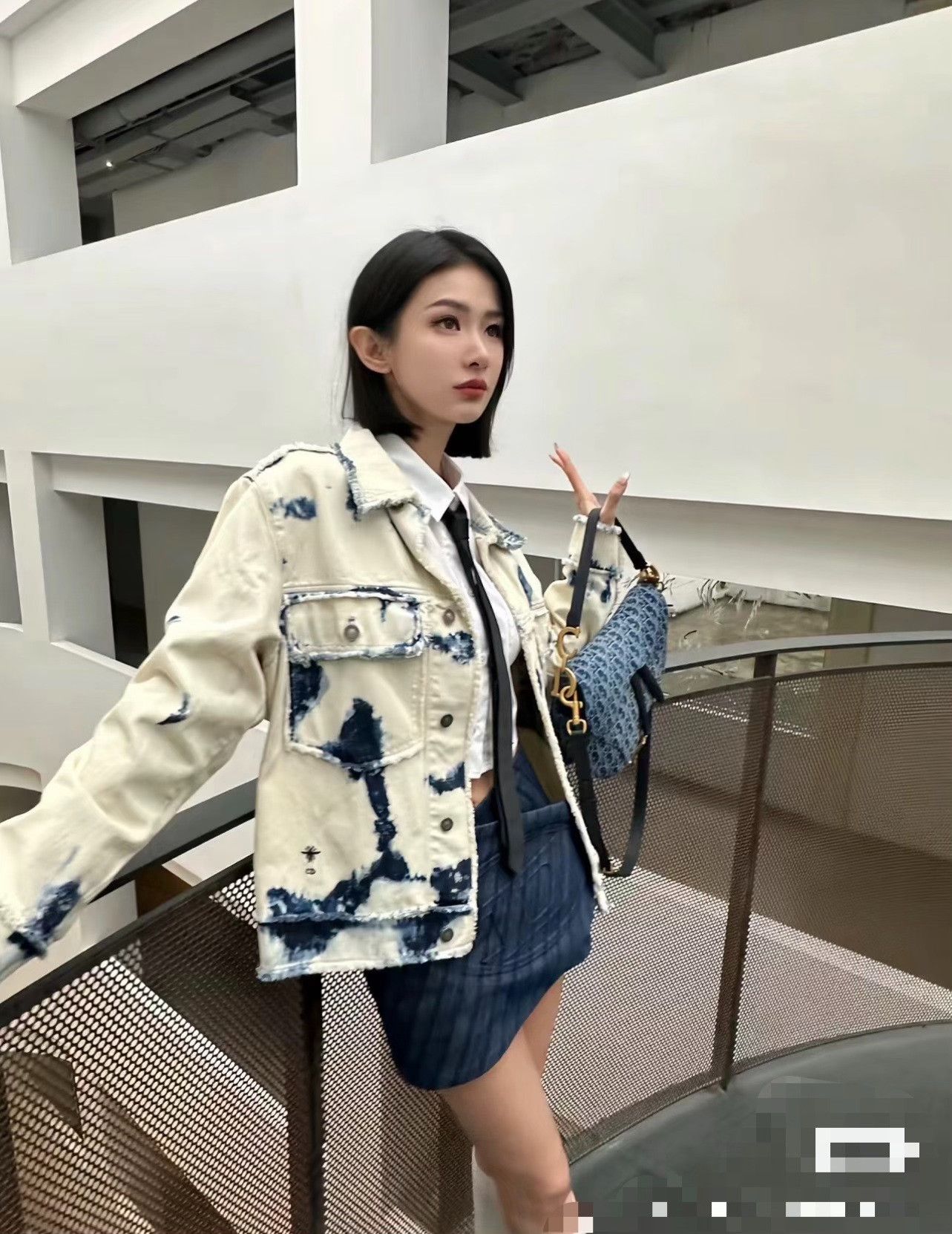 Dior DIOR Embroidered Bee Ice Dye Denim Jacket Size S / US 4 / IT 40 - 7 Thumbnail