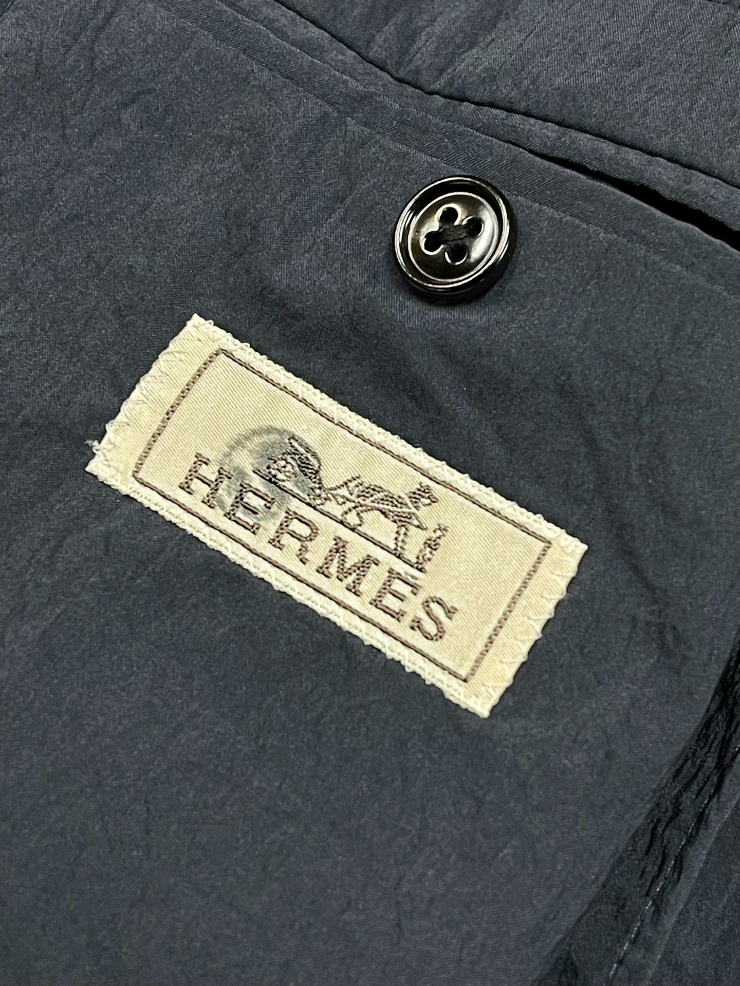 Hermes Hermes Men's Blue Solid Long-sleeve Blazer Size US M / EU 48-50 / 2 - 5 Thumbnail