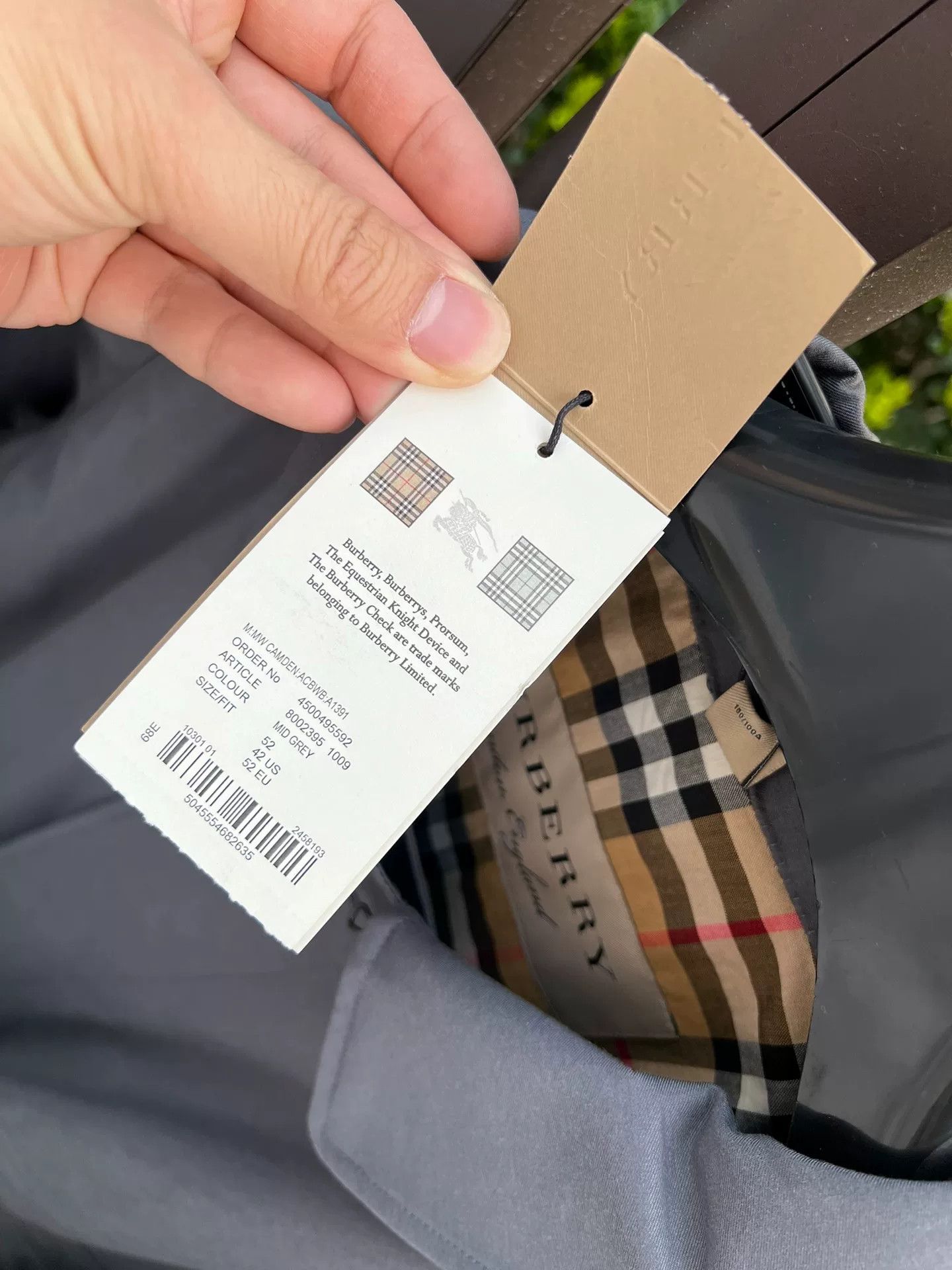 Burberry Burberry Men's Trench Coat Size US L / EU 52-54 / 3 - 3 Thumbnail