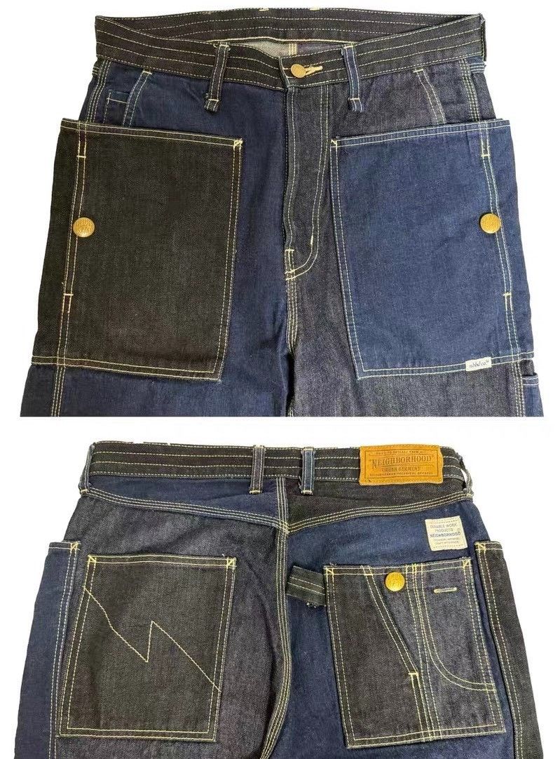 Neighborhood Neighborhood Raw Denim Patchwork Jeans Size US 26 / EU 42 - 5 Thumbnail