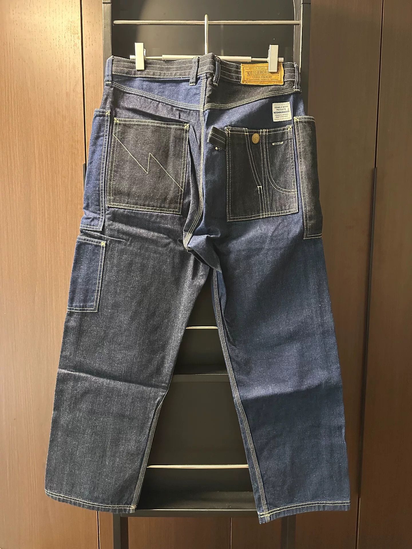 Neighborhood Neighborhood Raw Denim Patchwork Jeans Size US 26 / EU 42 - 2 Thumbnail