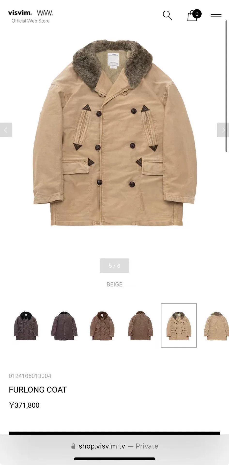 Visvim visvim Furlong Coat Beige Size 2 Size US M / EU 48-50 / 2 - 9 Thumbnail