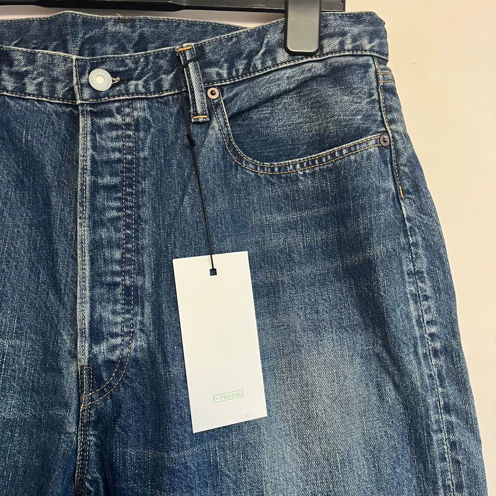 A.PRESSE Presse Washed Denim Wide Pants Size US 36 / EU 52 - 2 Thumbnail