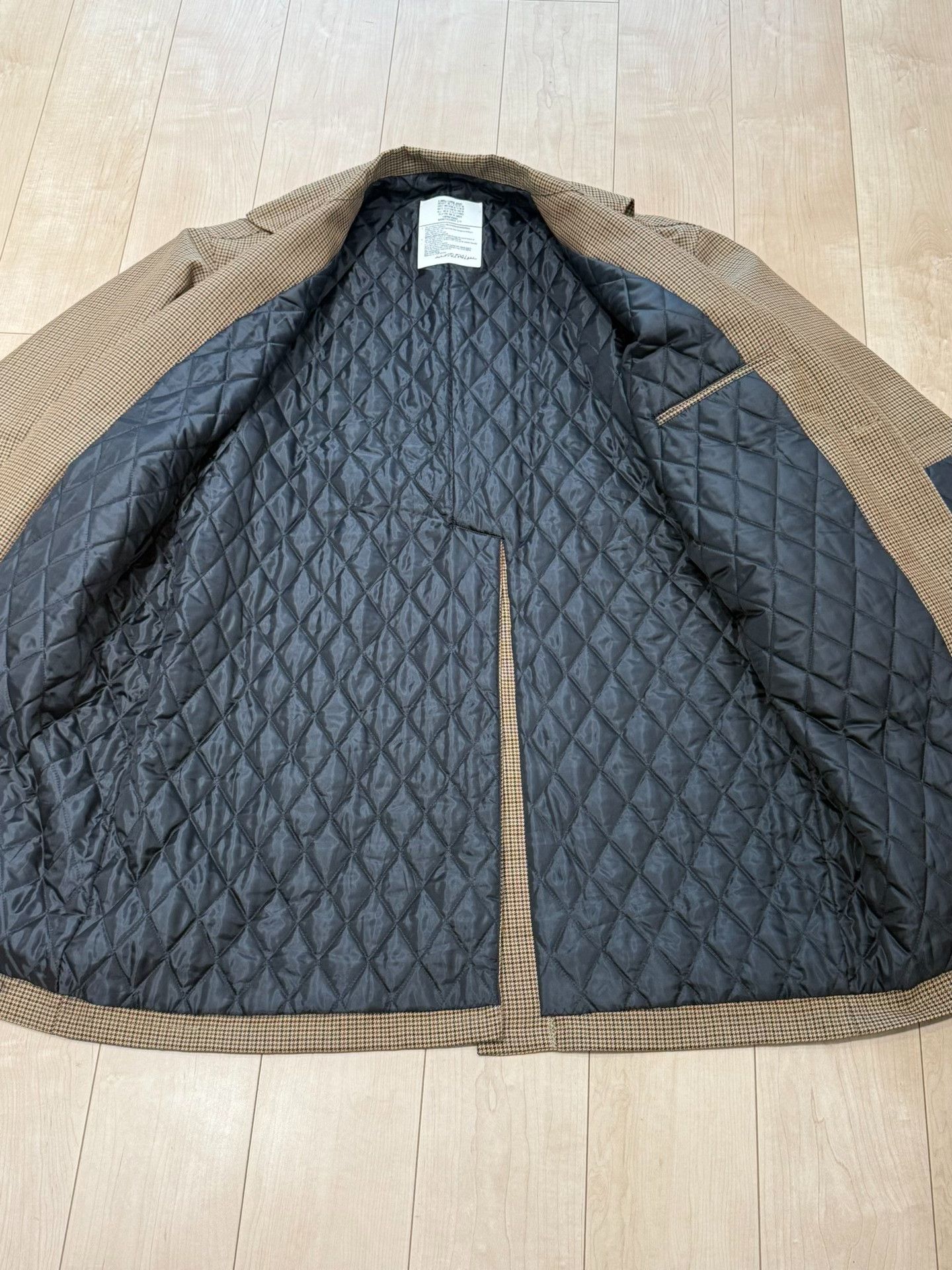 Vanishing Elephant Elephant Tribal Fabrics Wool Quilted Coat Size US M / EU 48-50 / 2 - 6 Thumbnail