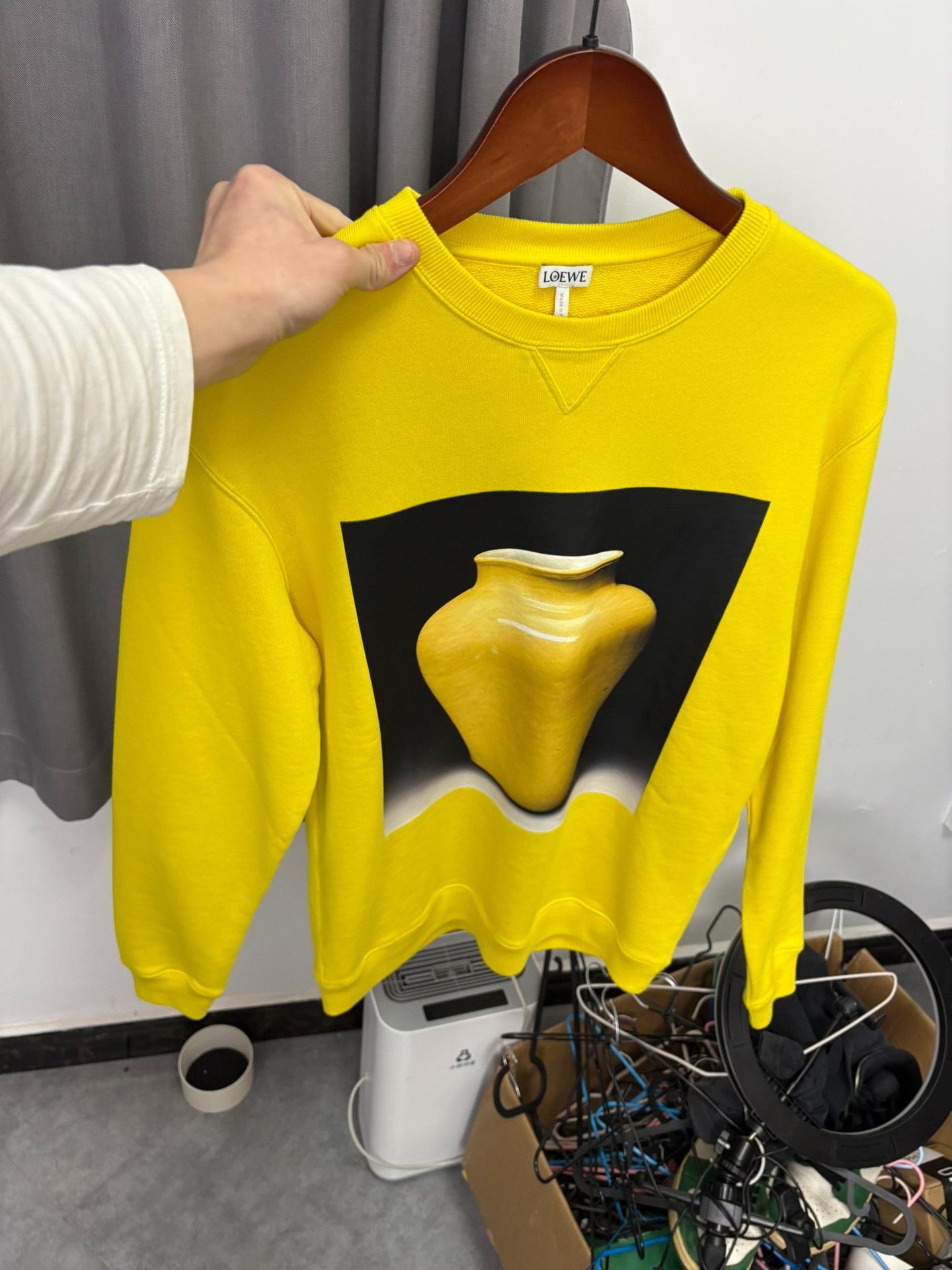 Loewe Loewe Printed Yellow Hoodie XS Men Size US XS / EU 42 / 0 - 6 Thumbnail