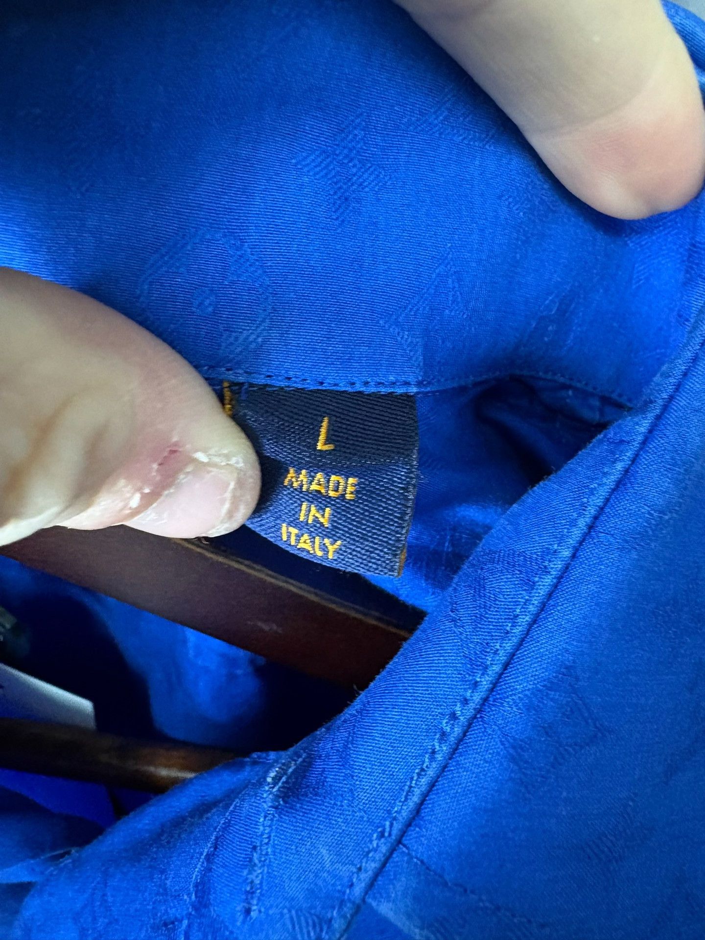 Louis Vuitton Louis Vuitton Blue Shirt L Men Size US L / EU 52-54 / 3 - 5 Thumbnail