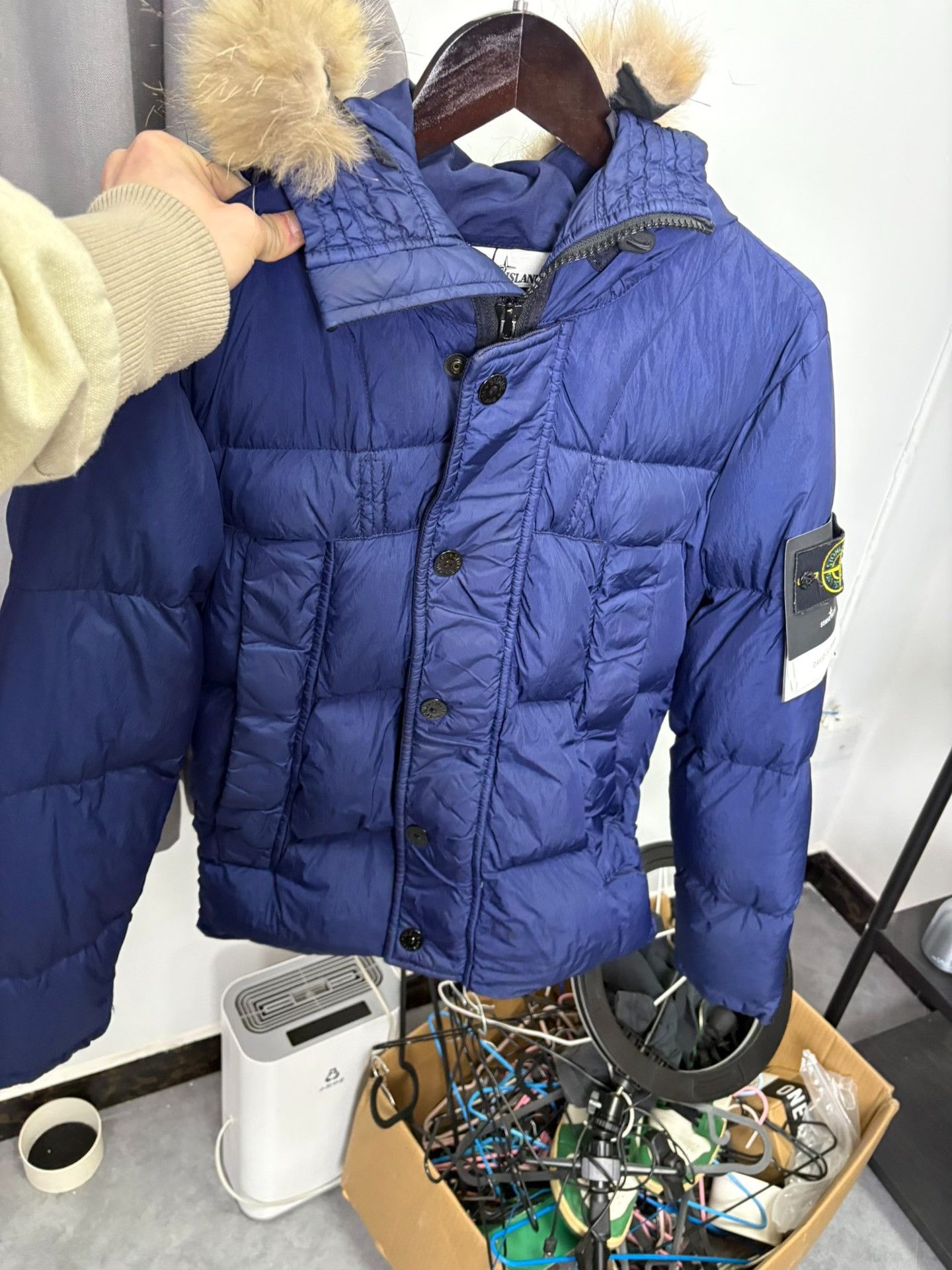 Stone Island Stone Island Down Blue Heavy Coat S Men Size US S / EU 44-46 / 1 - 7 Thumbnail