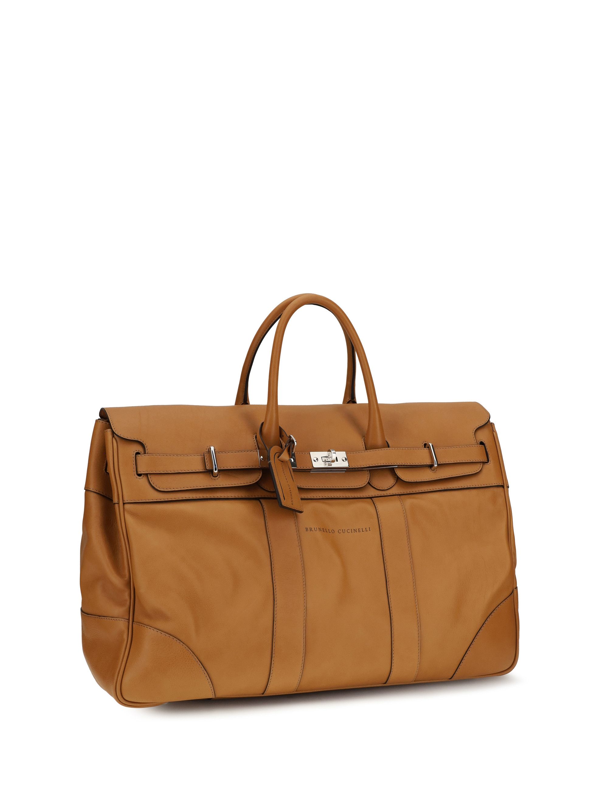 Brunello Cucinelli Leather Travel Bag with logo Size ONE SIZE - 2 Thumbnail