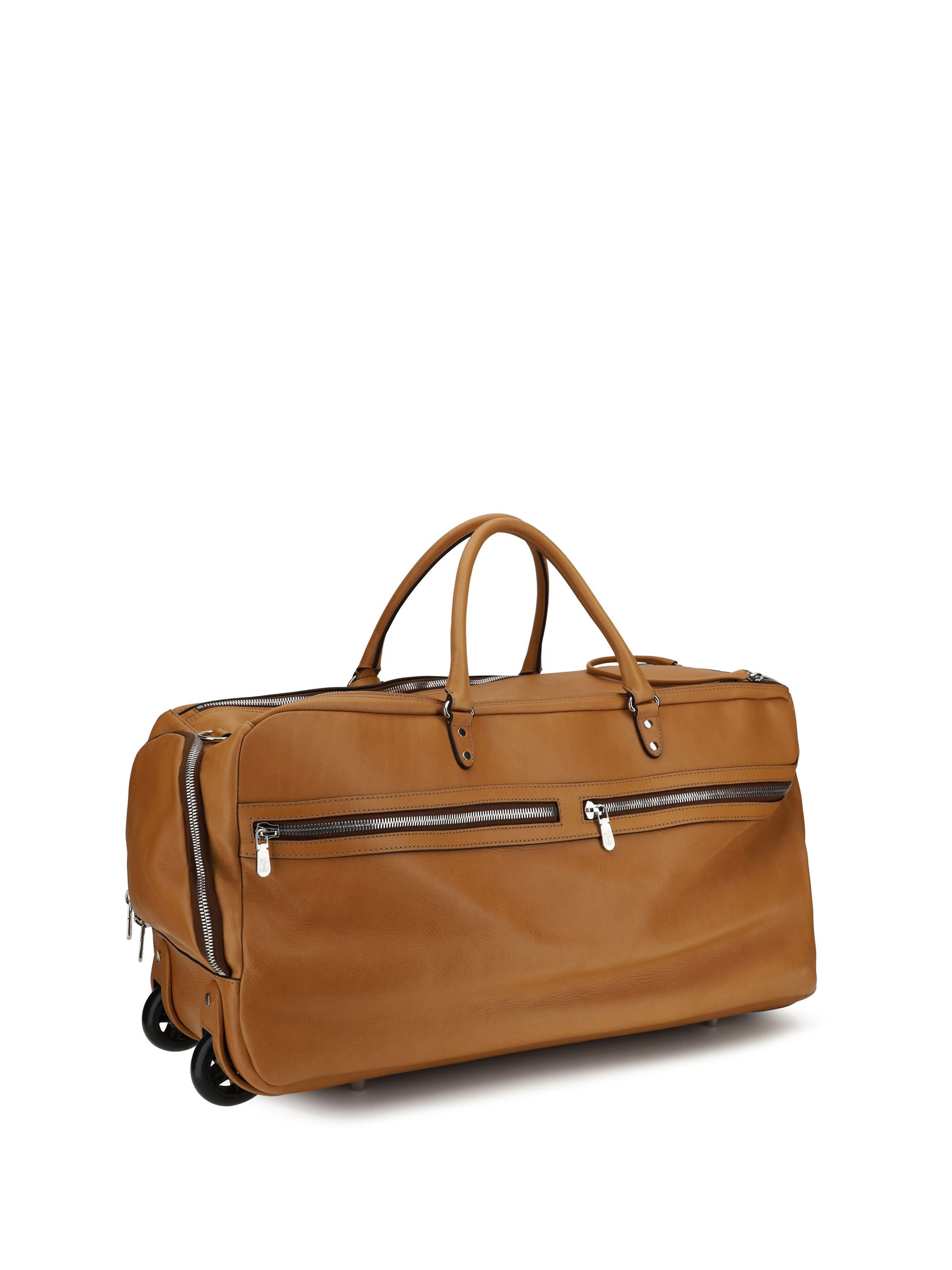 Brunello Cucinelli Leather Trolley Travel Bag Size ONE SIZE - 3 Thumbnail