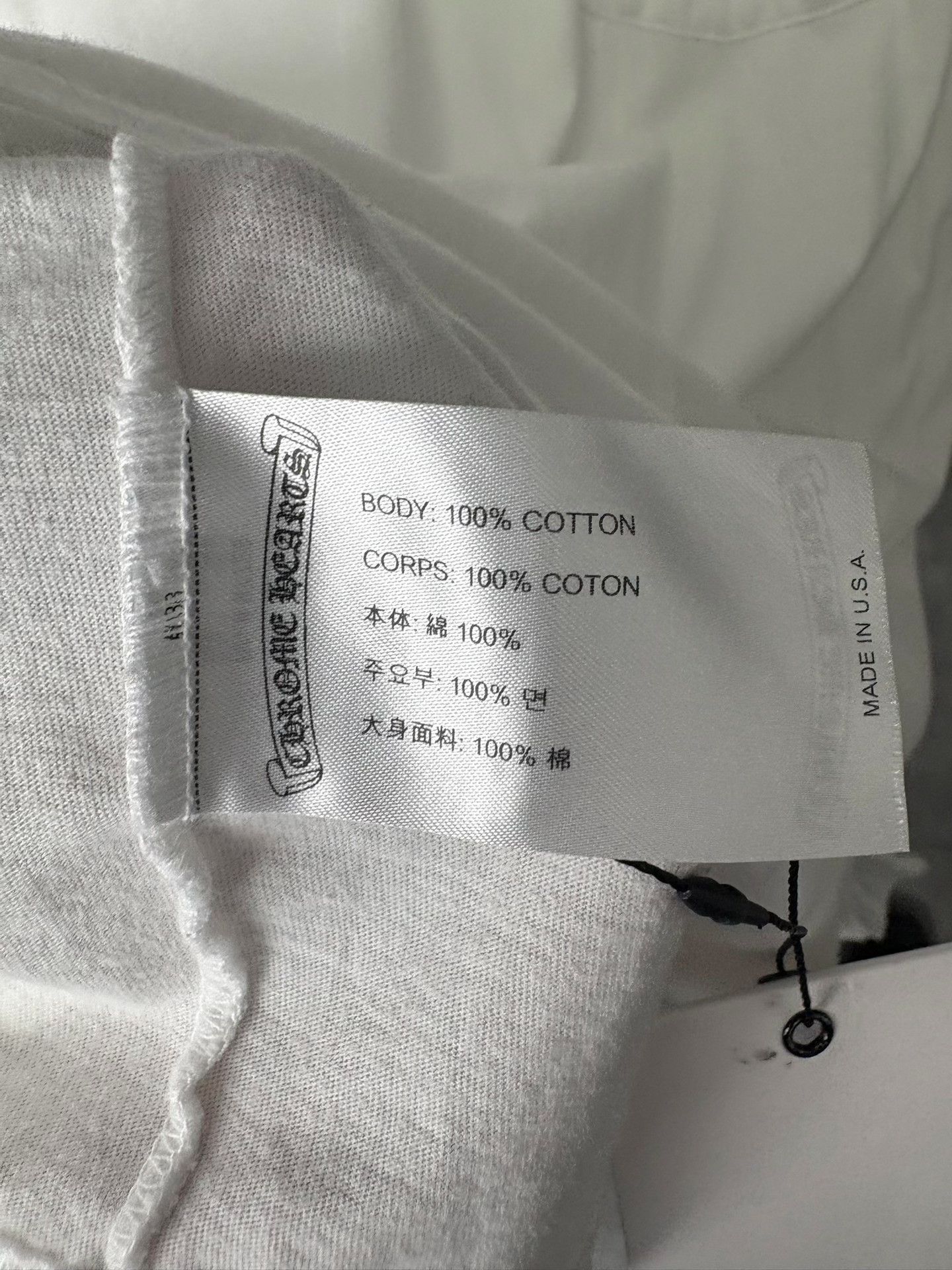 Chrome Hearts Chrome Hearts White T-Shirt L Men Size US L / EU 52-54 / 3 - 4 Thumbnail
