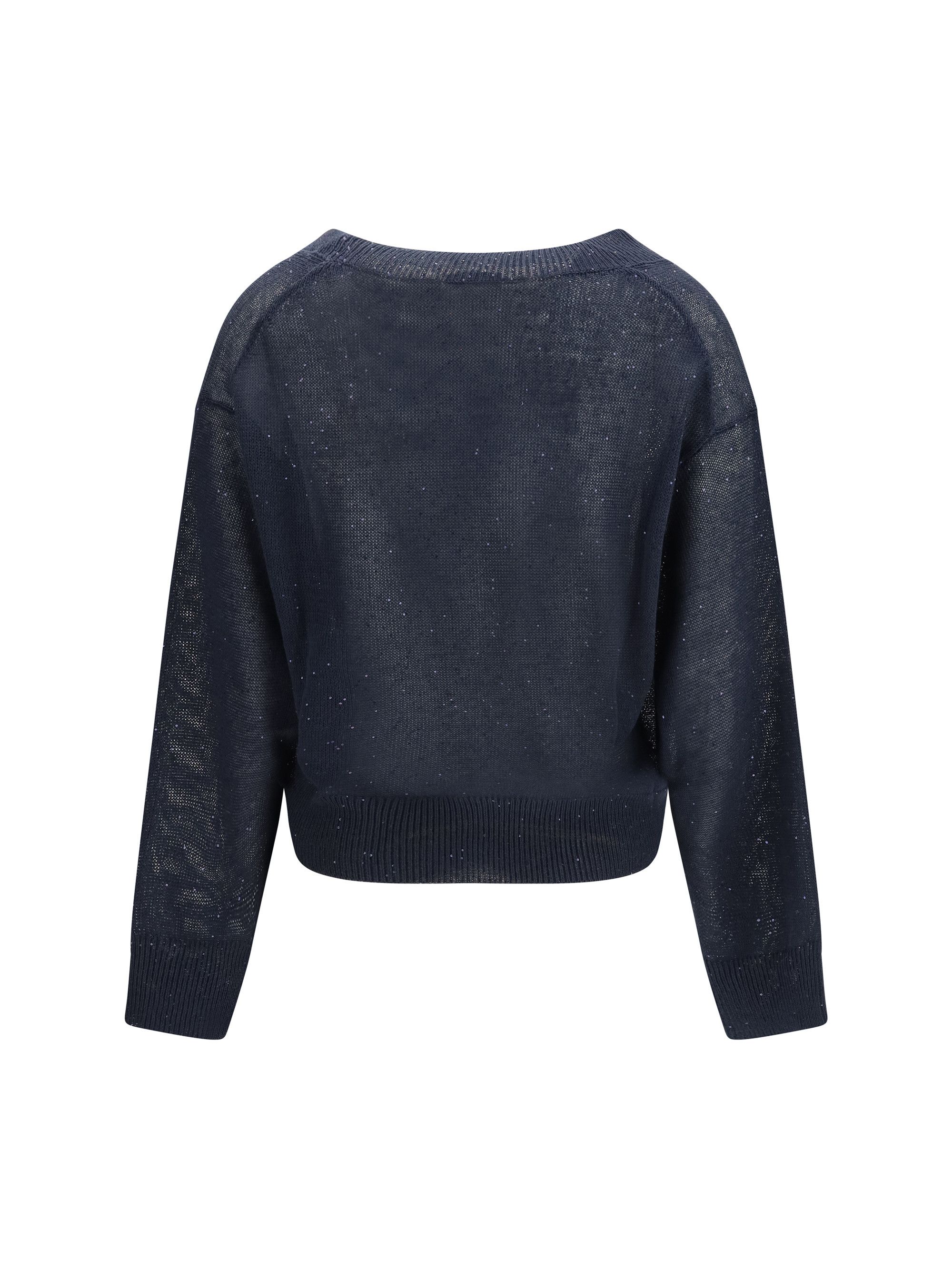 Brunello Cucinelli Sparkling linen Sweater Size L / US 10 / IT 46 - 2 Thumbnail