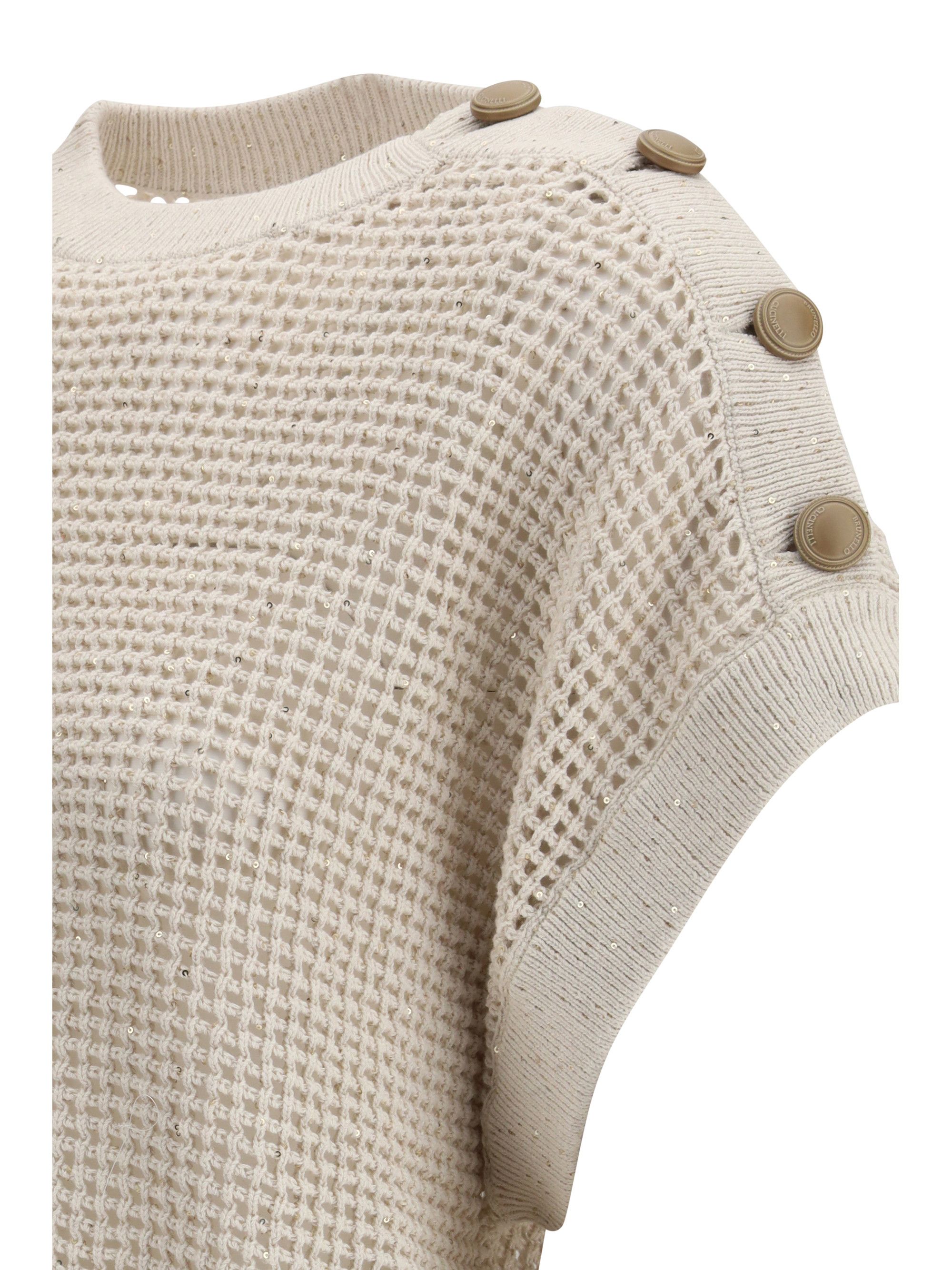 Brunello Cucinelli Open-knit Top Size L / US 10 / IT 46 - 3 Thumbnail