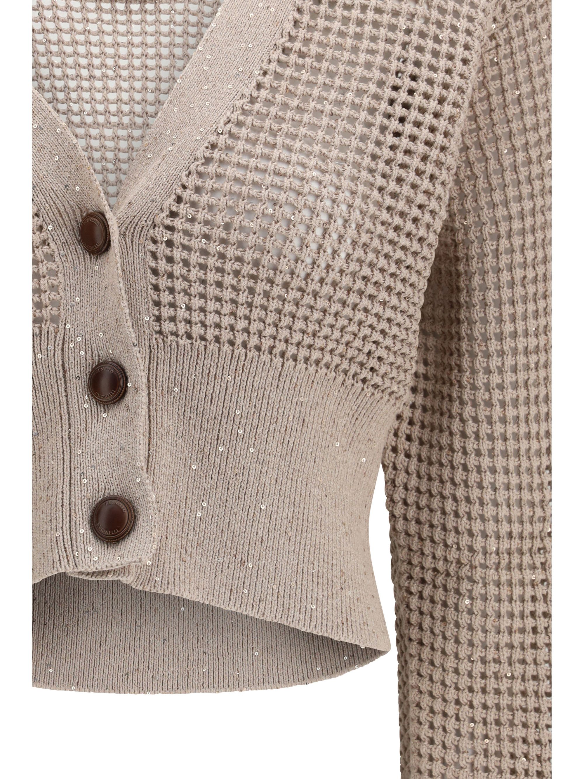 Brunello Cucinelli Sequined mesh Cardigan Size M / US 6-8 / IT 42-44 - 3 Thumbnail
