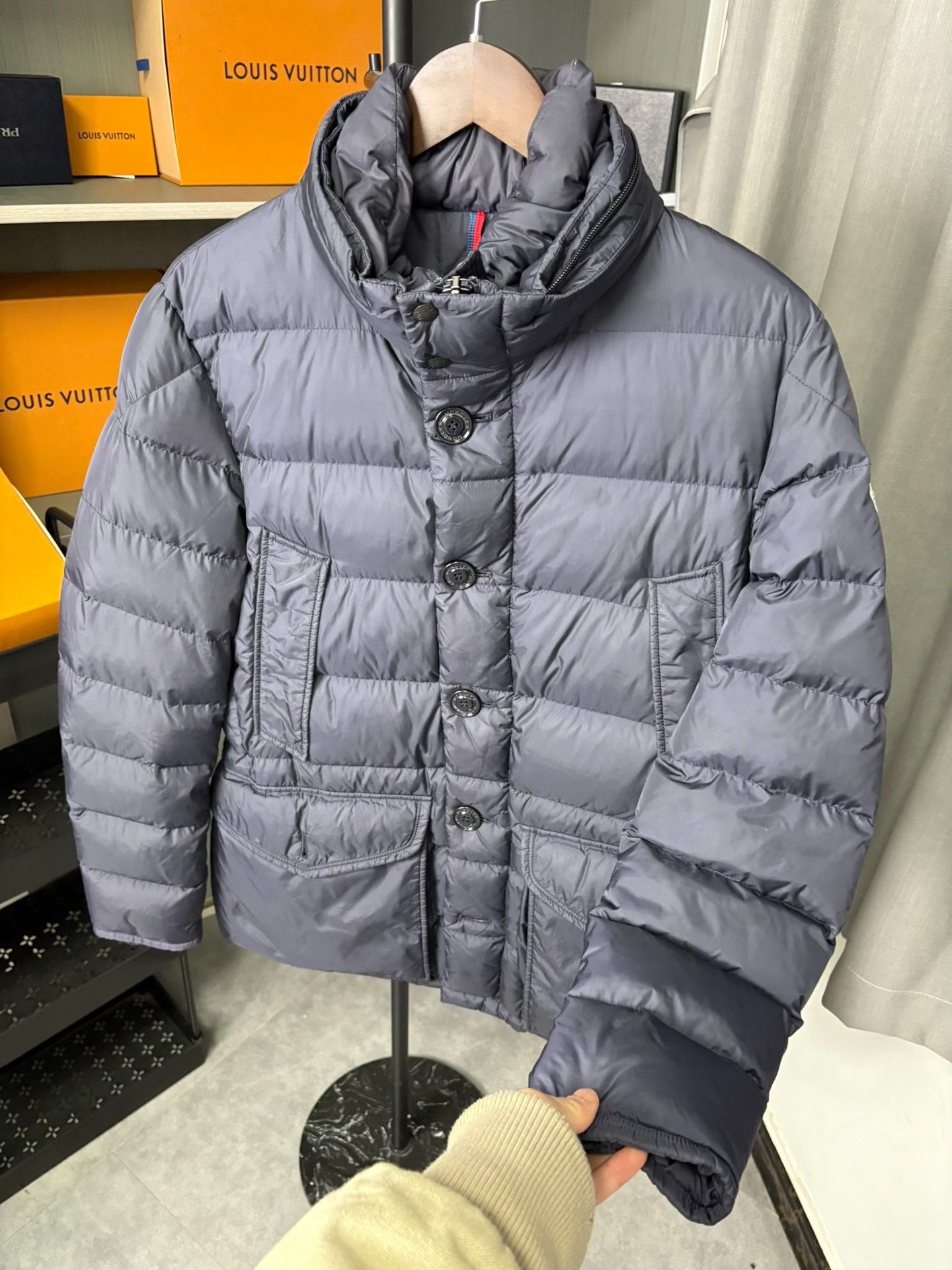 Moncler Moncler Down Blue Heavy Coat XL Men Size US XL / EU 56 / 4 - 4 Thumbnail