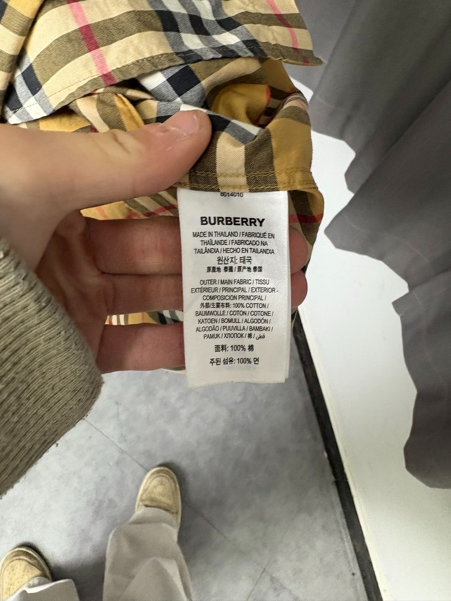 Burberry Burberry Plaid Beige Shirt 4 Men Size US XS / EU 42 / 0 - 6 Thumbnail