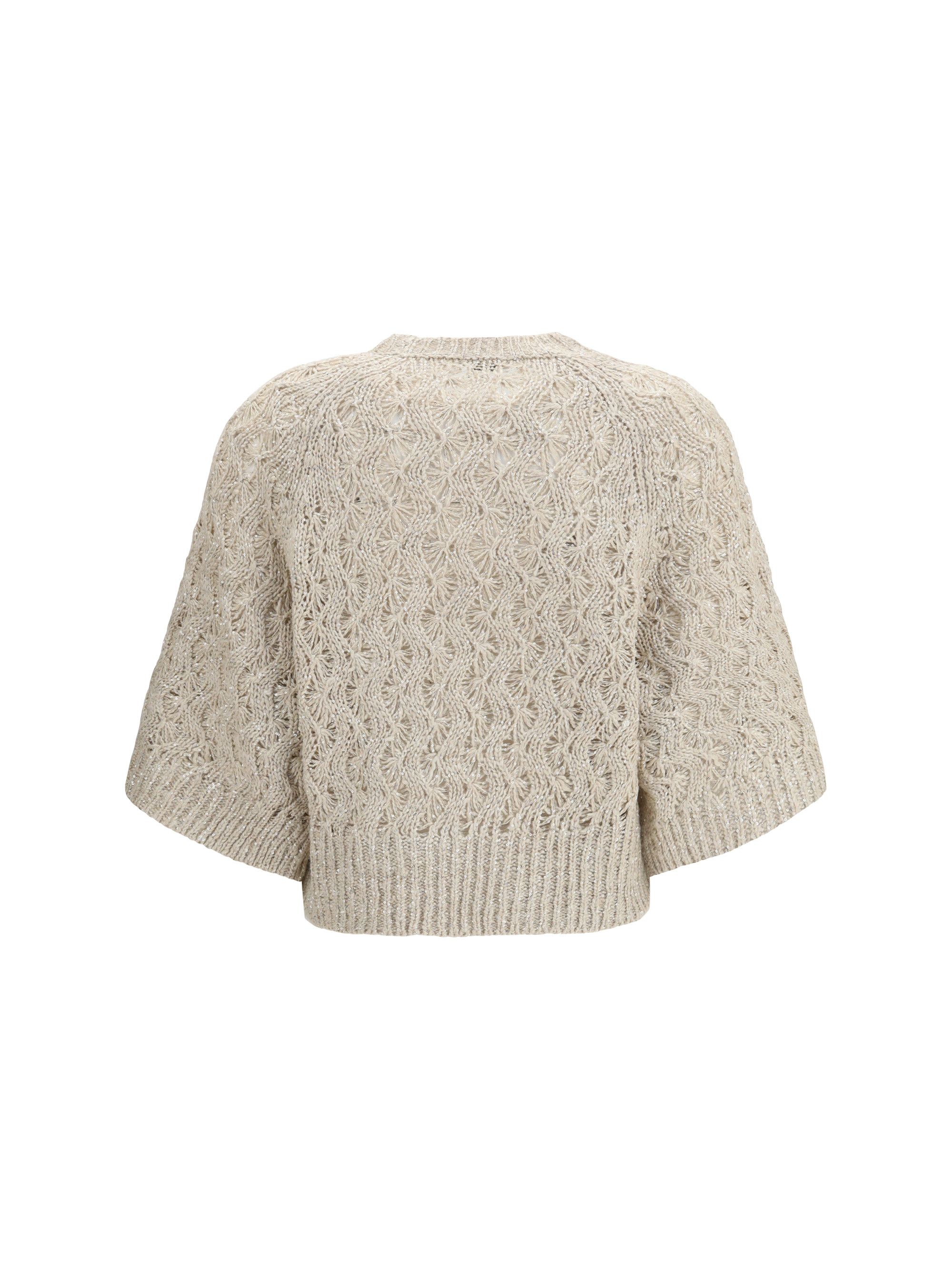 Brunello Cucinelli Open-knit construction Sweater Size L / US 10 / IT 46 - 2 Thumbnail