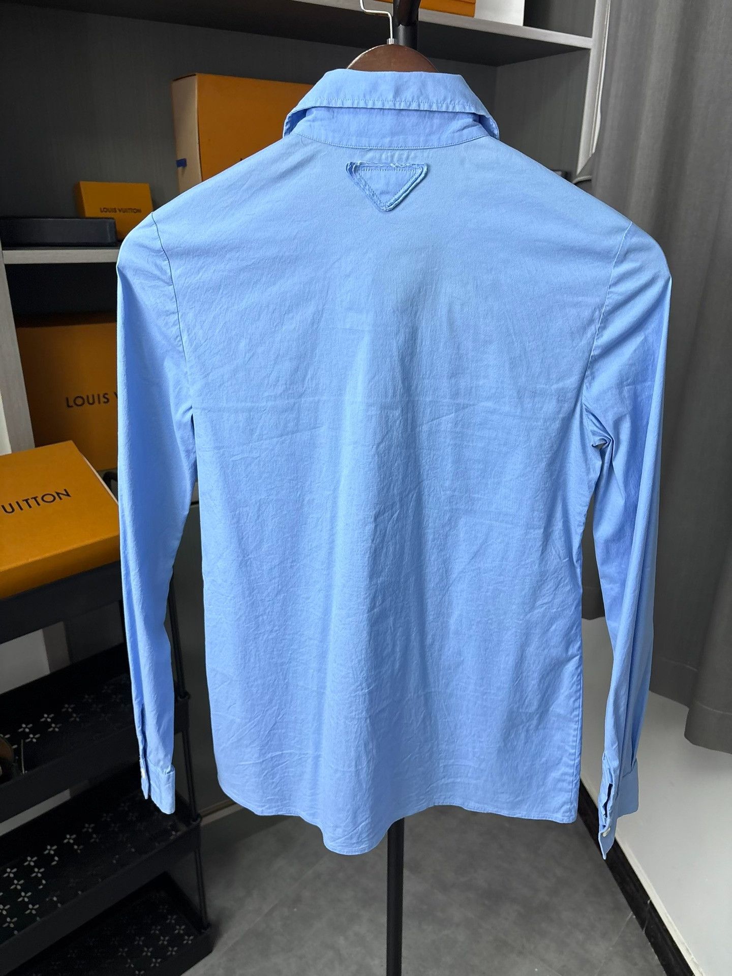 Prada Prada Blue Shirt 38 Men Size US S / EU 44-46 / 1 - 4 Thumbnail