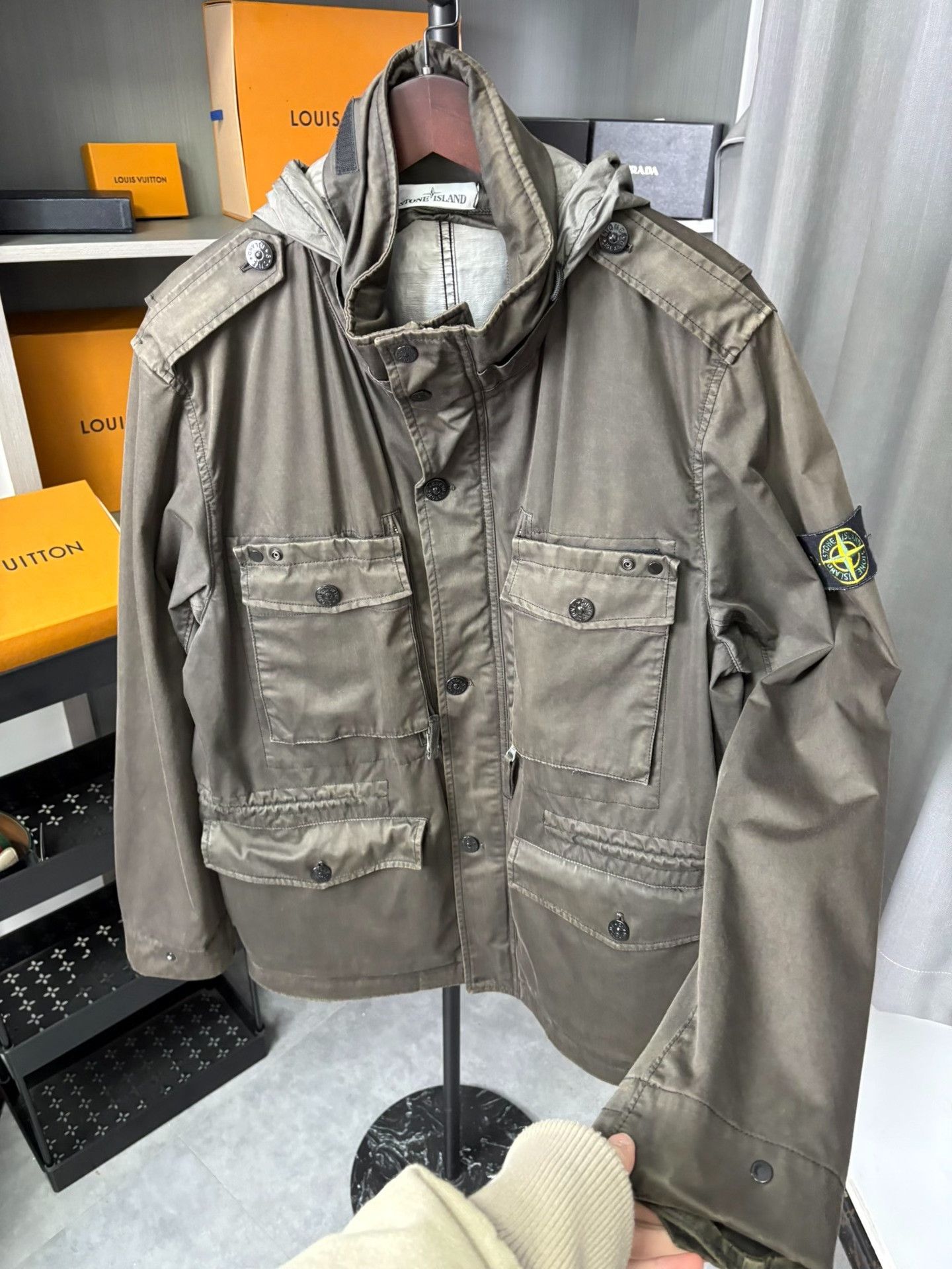 Stone Island Stone Island Washed Gray Light Jacket XL Men Size US XL / EU 56 / 4 - 7 Thumbnail