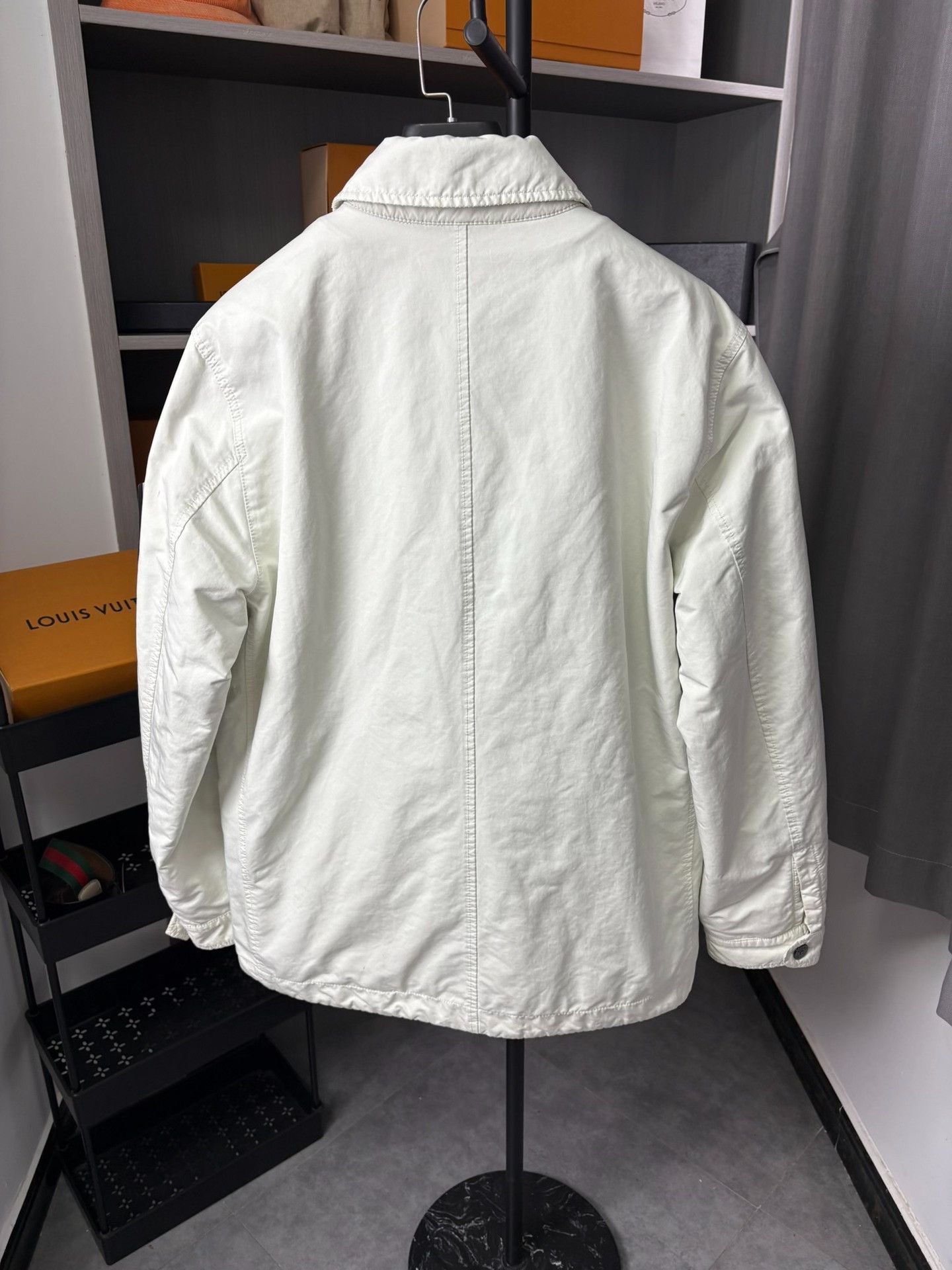 Stone Island Stone Island Cotton White Heavy Coat XL Men Size US XL / EU 56 / 4 - 5 Thumbnail