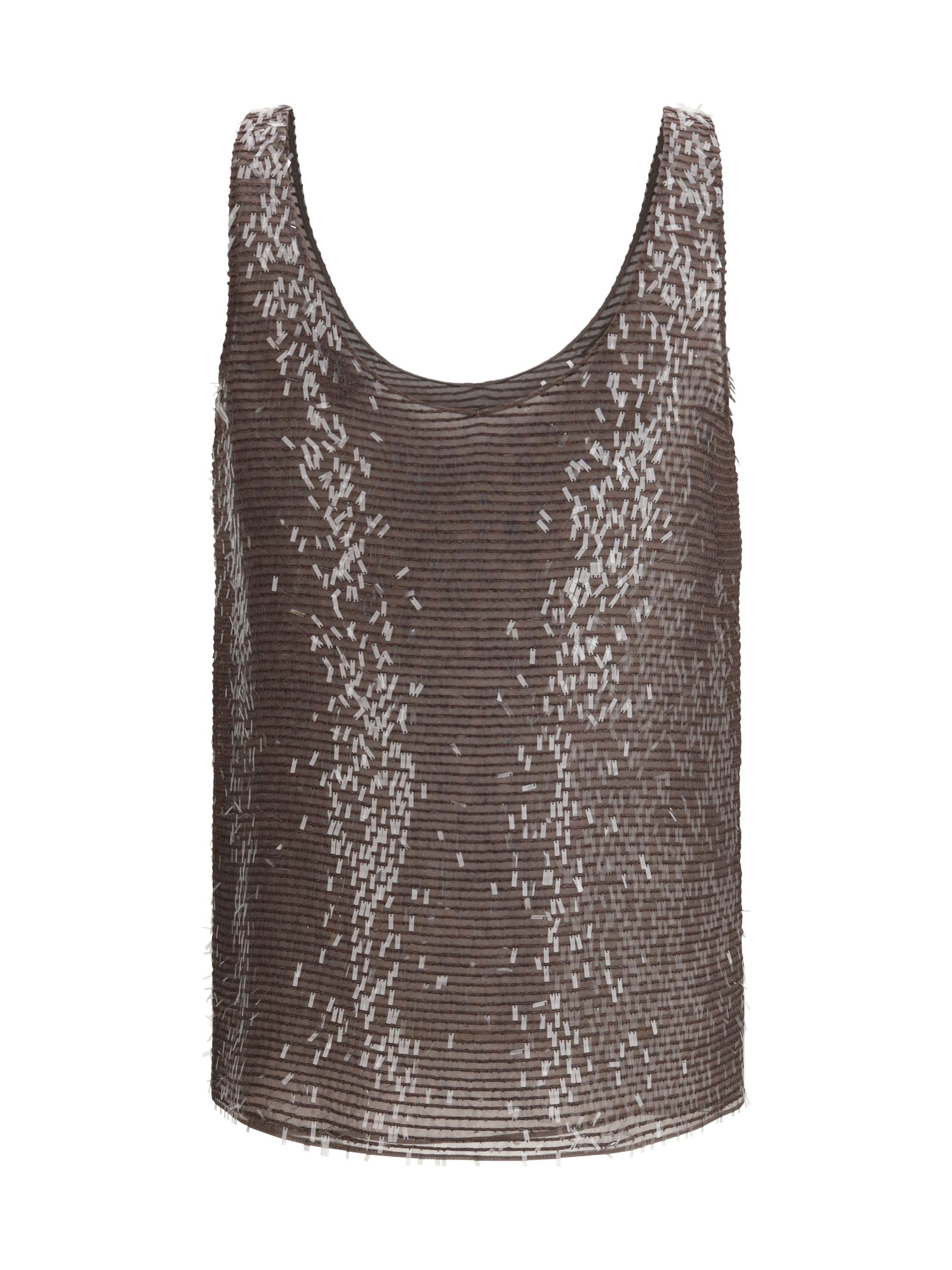 Brunello Cucinelli Sleeveless scoop-neck Top Size L / US 10 / IT 46 - 2 Thumbnail