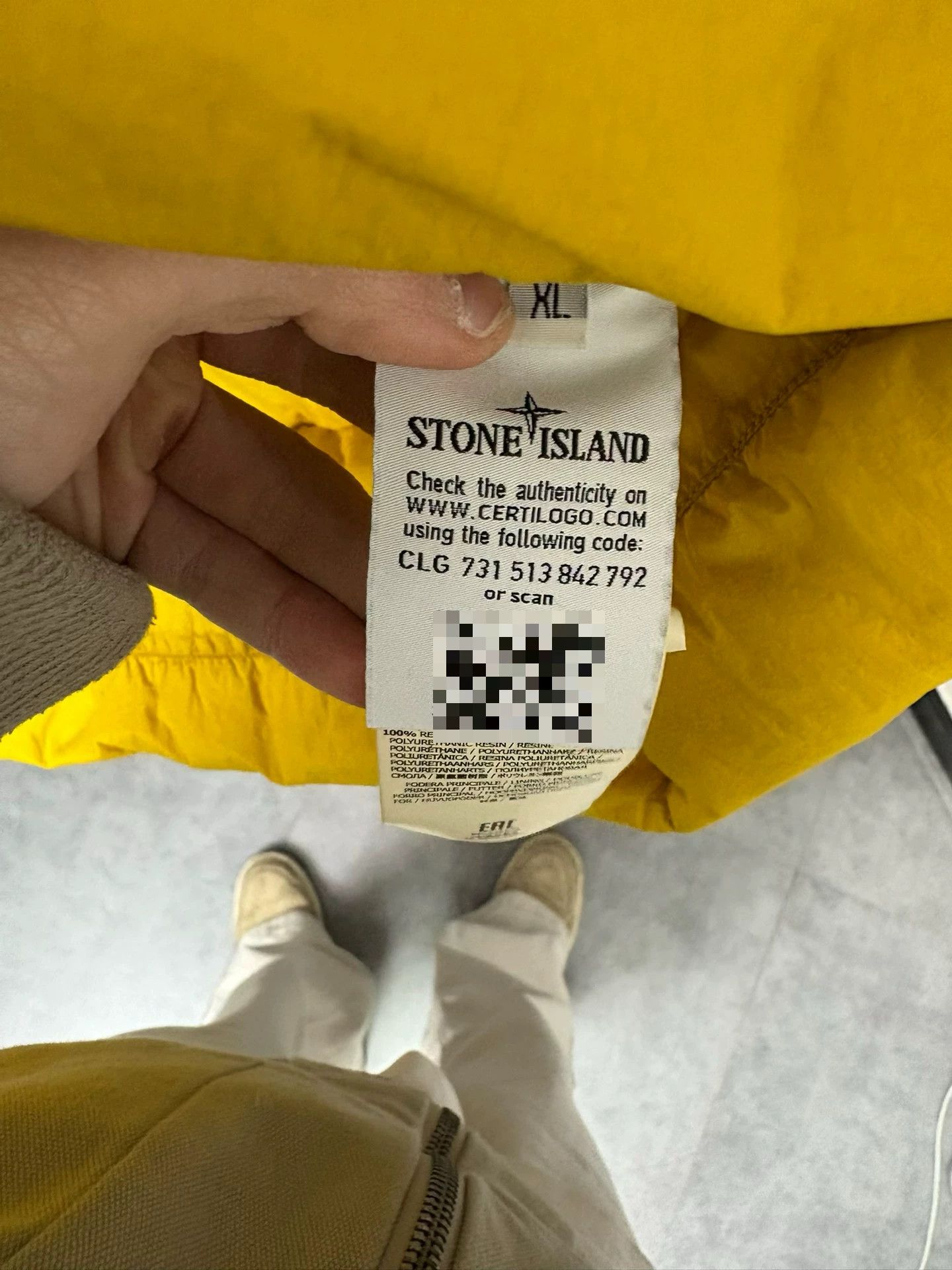 Stone Island Stone Island Down Yellow Heavy Coat XL Men Size US XL / EU 56 / 4 - 6 Thumbnail