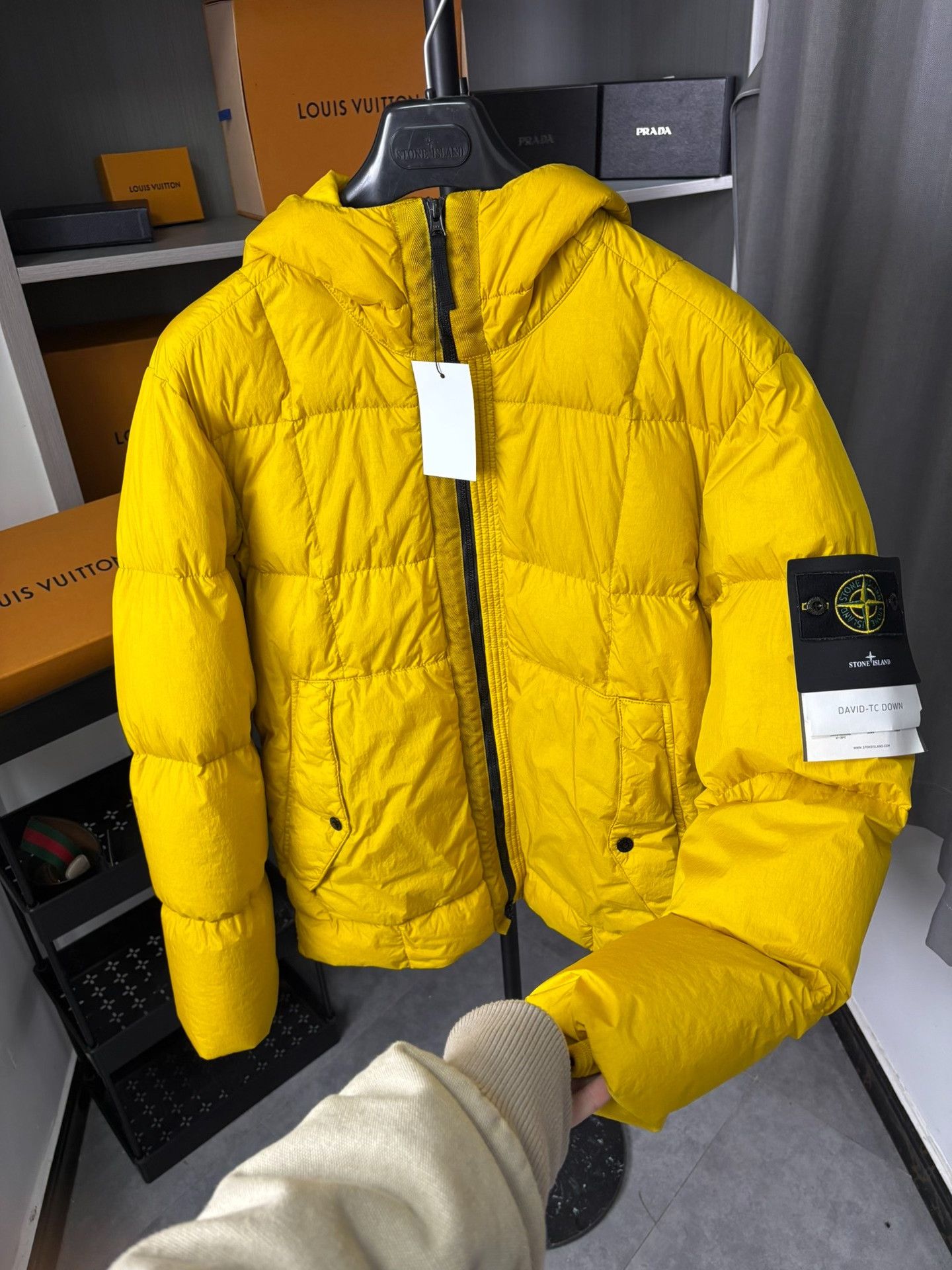 Stone Island Stone Island Down Yellow Heavy Coat XL Men Size US XL / EU 56 / 4 - 8 Thumbnail