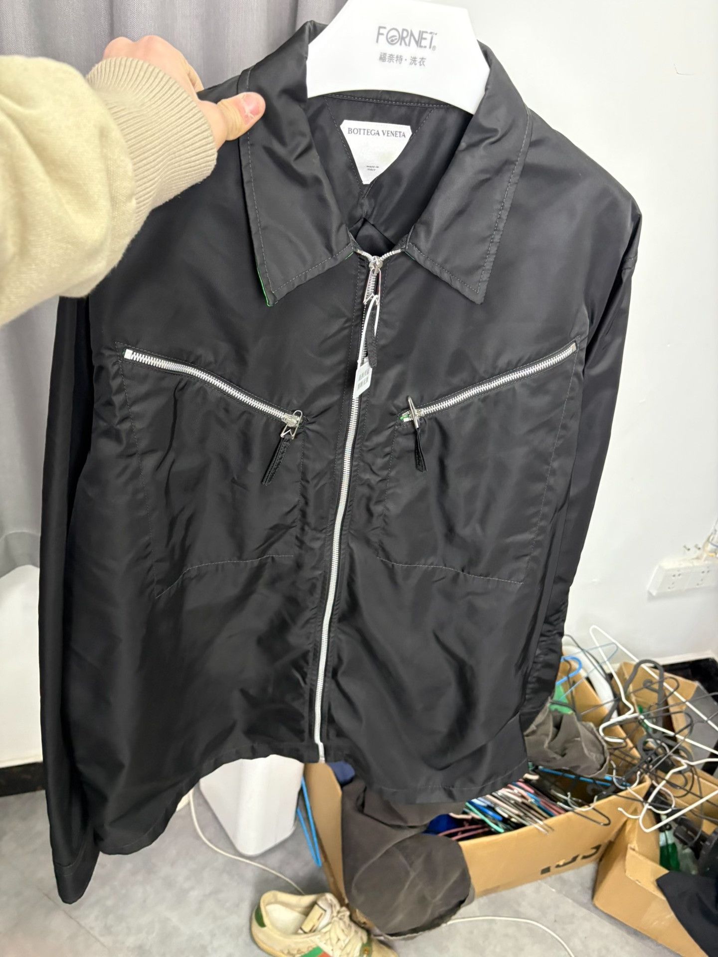 Bottega Veneta Bottega Veneta Nylon Black Jacket M Women Size M / US 6-8 / IT 42-44 - 6 Thumbnail