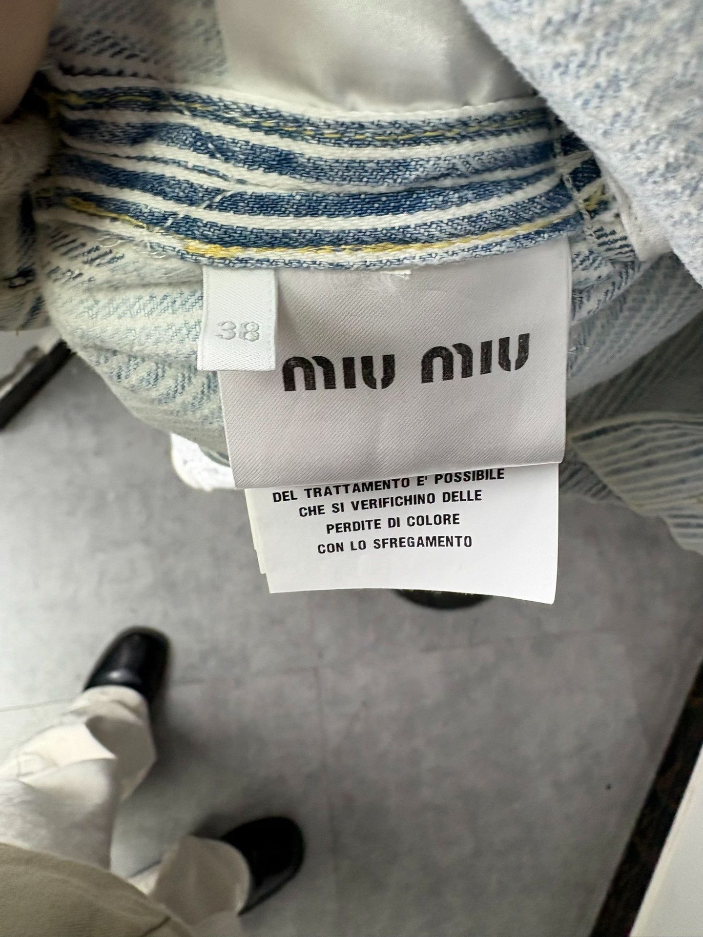 Miu Miu Miu Miu Denim Striped Jacket 38 Women Size S / US 4 / IT 40 - 6 Thumbnail