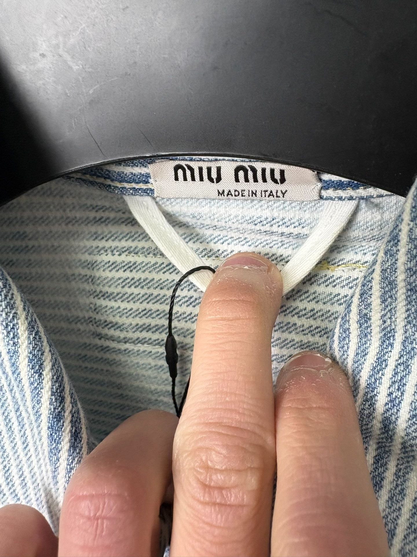 Miu Miu Miu Miu Denim Striped Jacket 38 Women Size S / US 4 / IT 40 - 2 Thumbnail