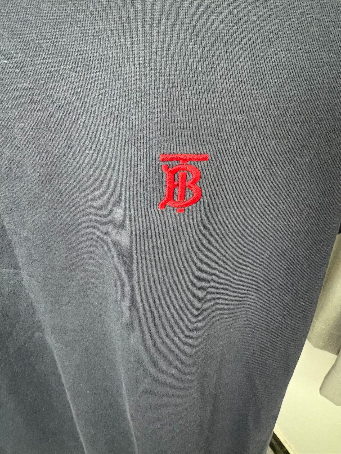 Burberry Burberry Embroidered Blue T-Shirt 2XS Men Size US XS / EU 42 / 0 - 4 Thumbnail