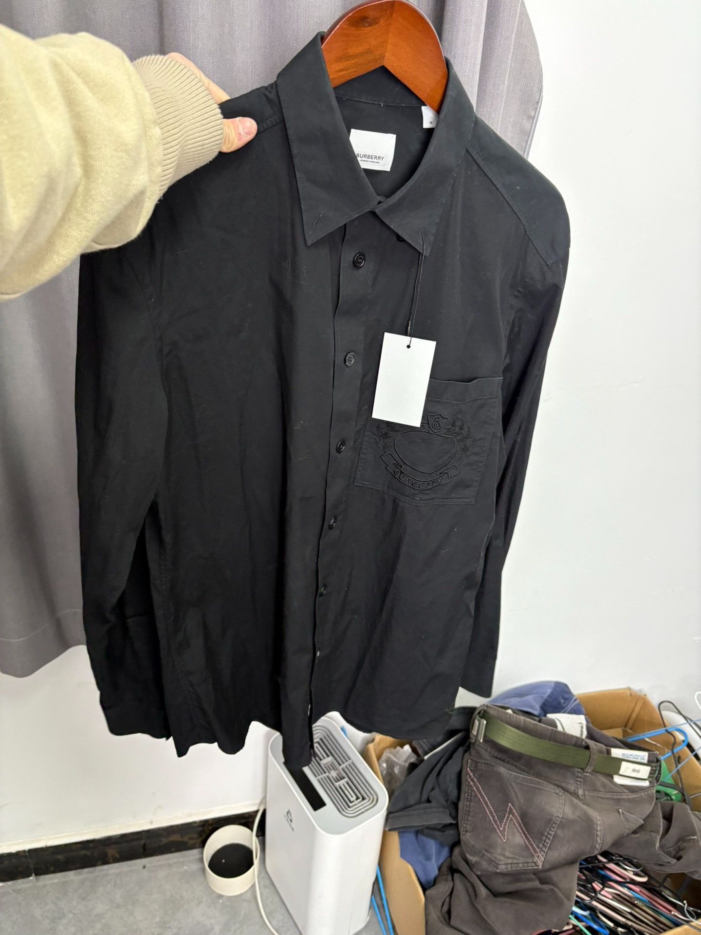 Burberry Burberry Cotton Black Shirt M Men Size US M / EU 48-50 / 2 - 8 Thumbnail