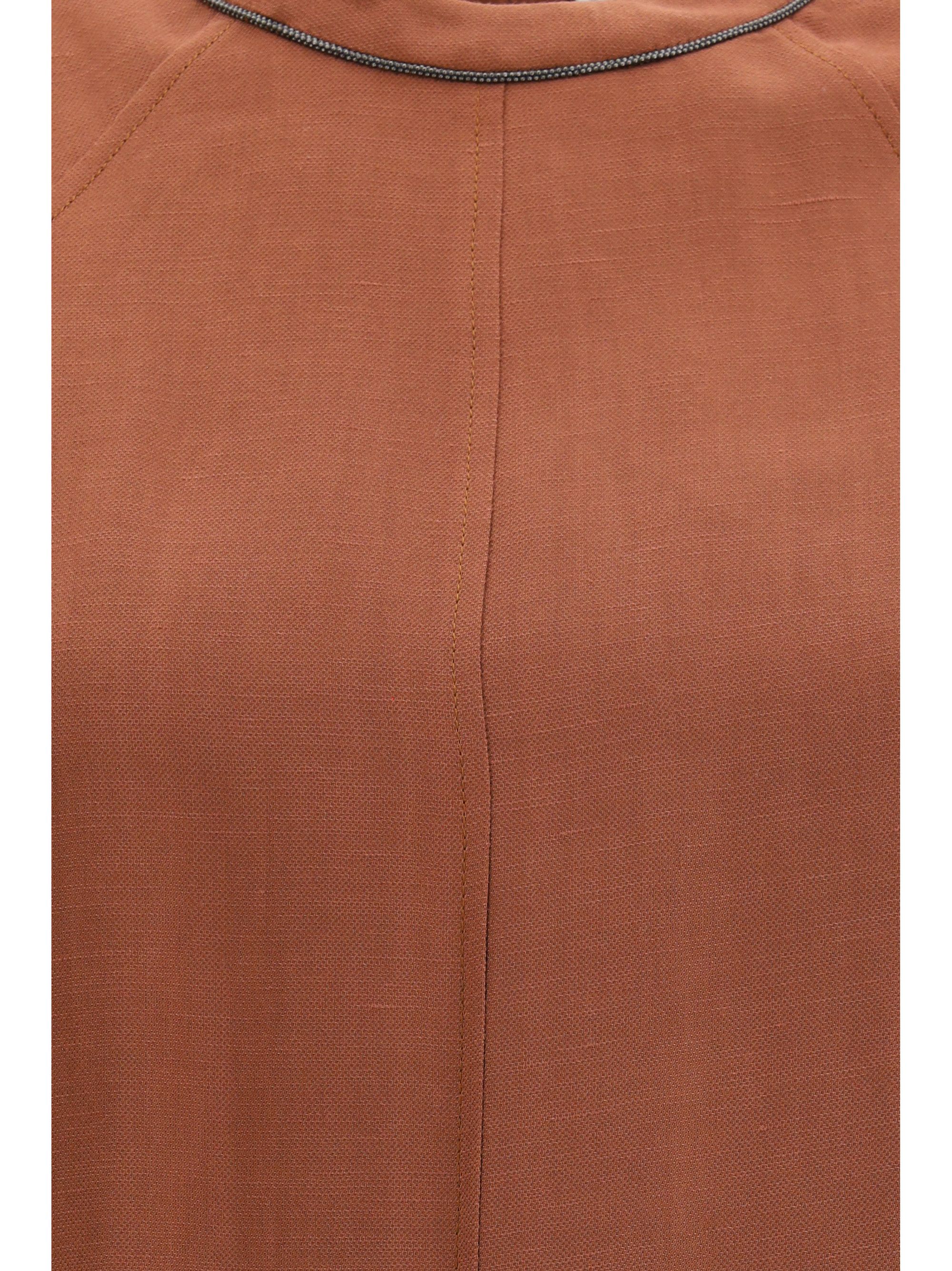Brunello Cucinelli Midi linen Dress Size S / US 4 / IT 40 - 3 Thumbnail
